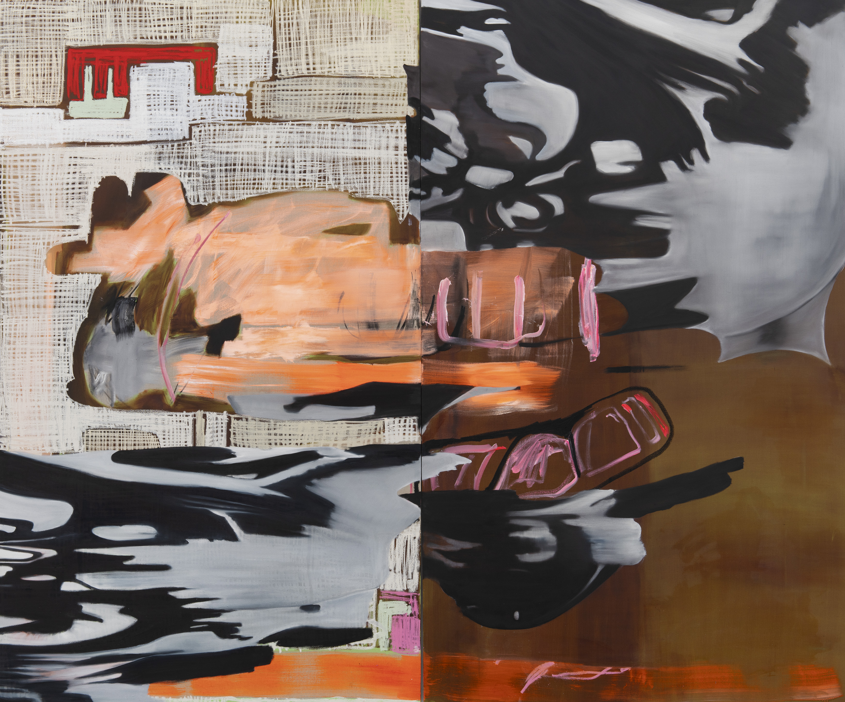 Firestarter, 2024, Oil and oil stick on canvas, 250 x 300 cm