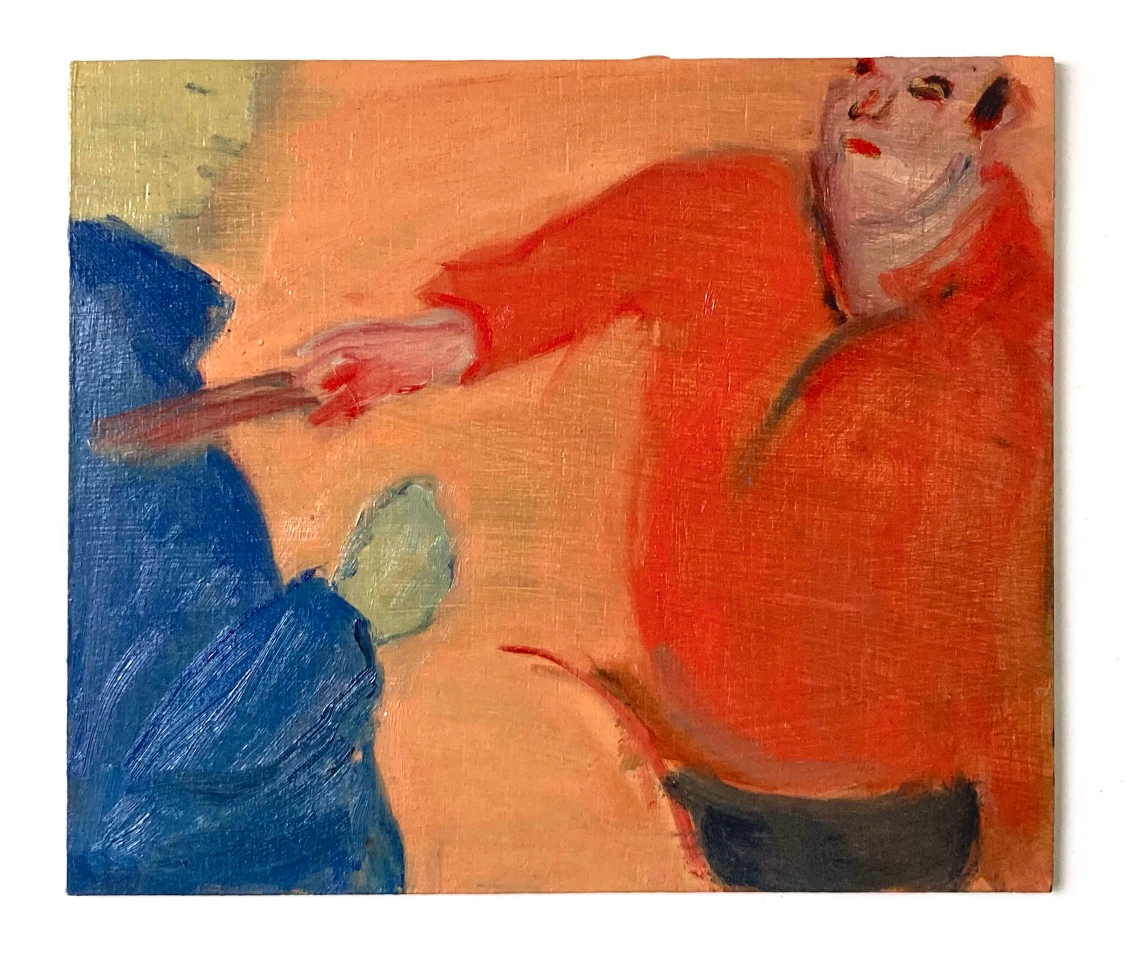 Affair d’honneur, oil on plywood