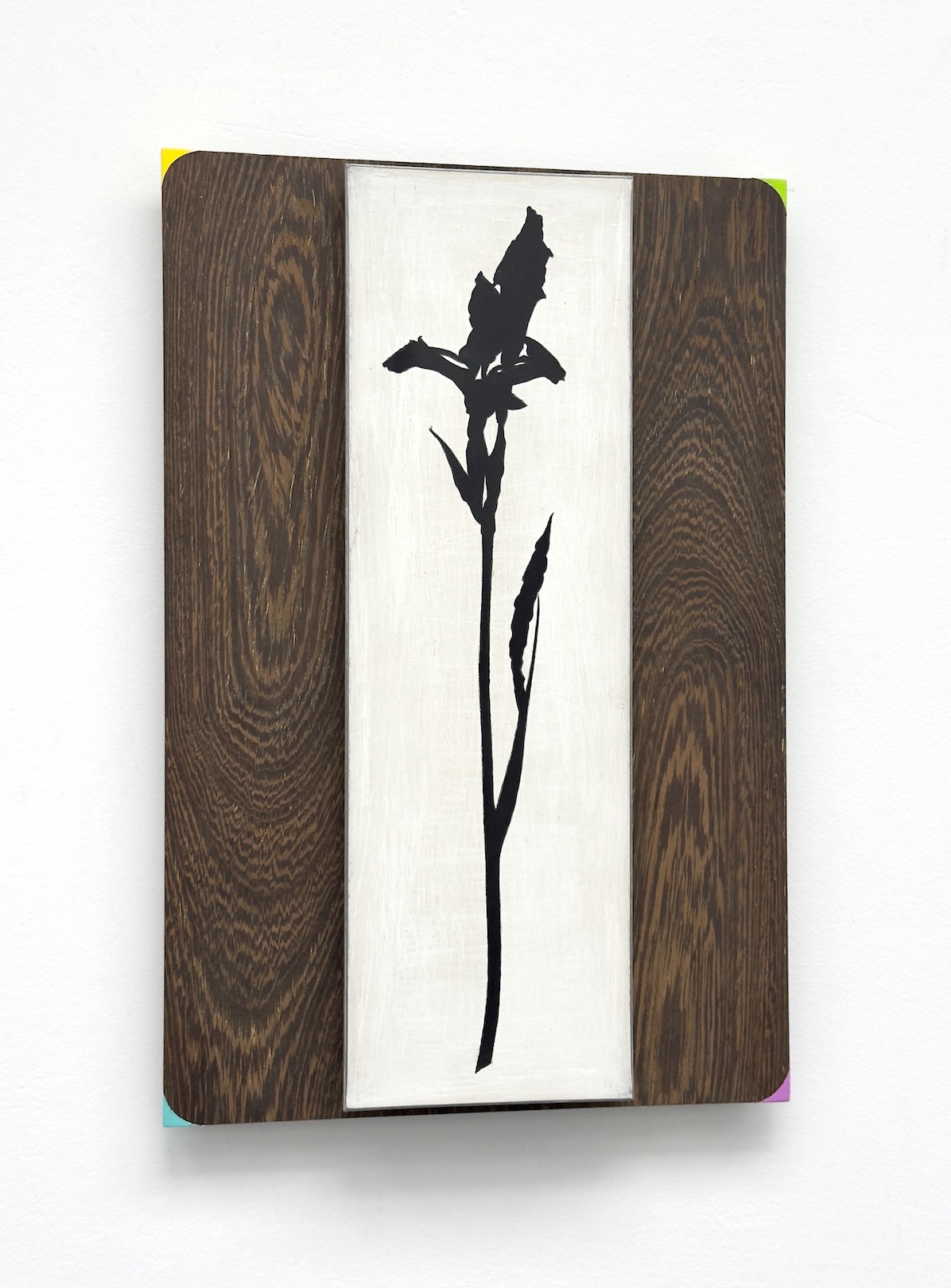 ‘Reasons To Be Cheerful’ (Ian Dury and The Blockheads), 2025, conté pencil and acrylic on plaster and Panga Panga wood panel, 30 x 20 cm.