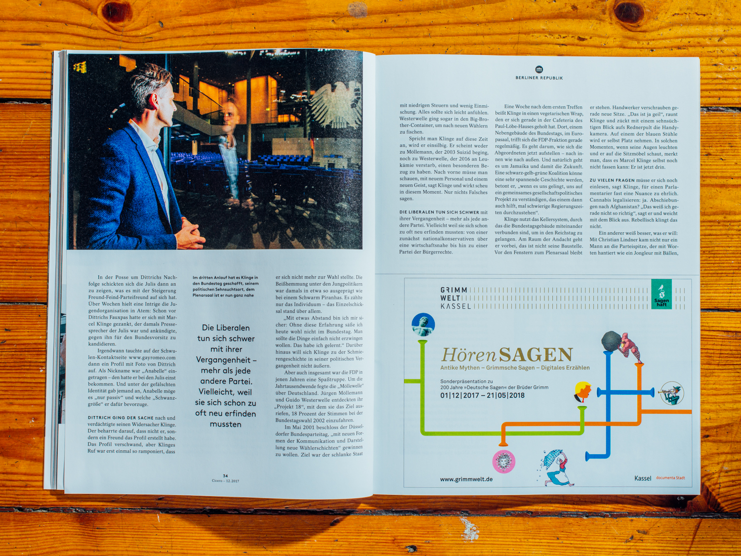 Cicero Magazin / Dr. Marcel Klinge, FDP in Berlin / November 2017