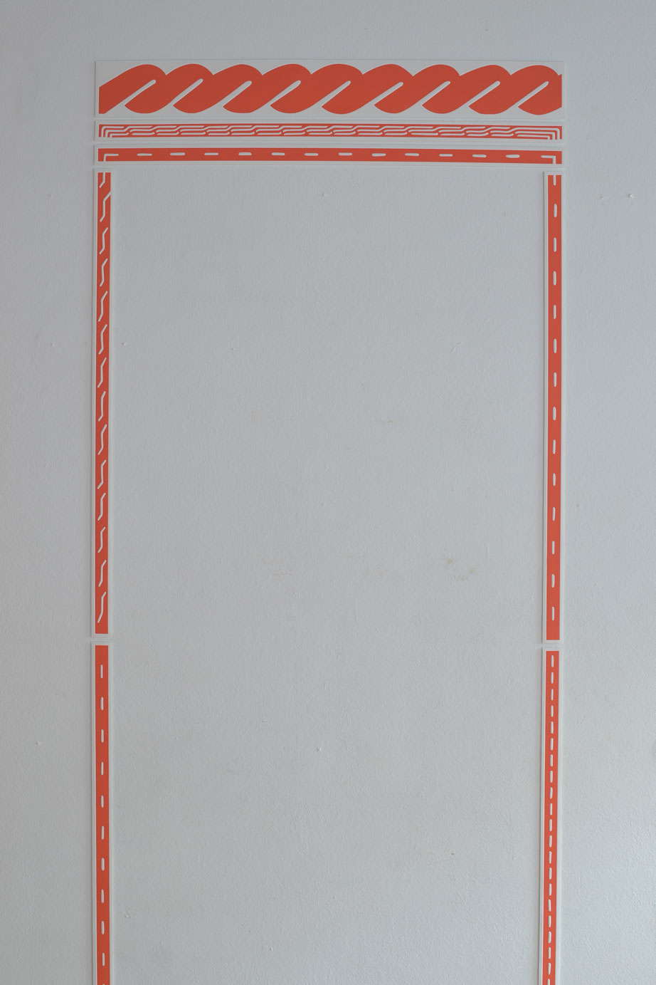 Untitled, 2019, relief print on Somerset White paper, unique prints, 92,50 x 4 cm e 92,50 x 12 cm