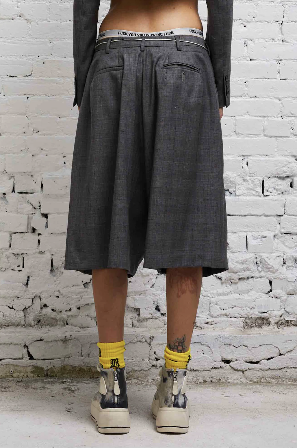 R13 JUMBO TAILORED PLAID SHORT t.a