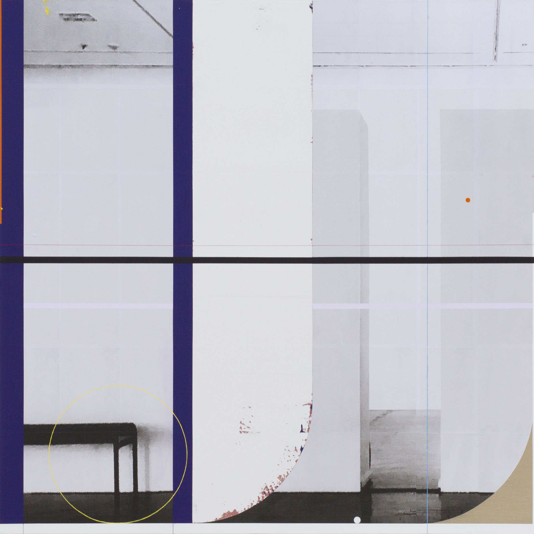 Your Place, 2022, acrylic and photo-collage on canvas, 160 x 160 cm