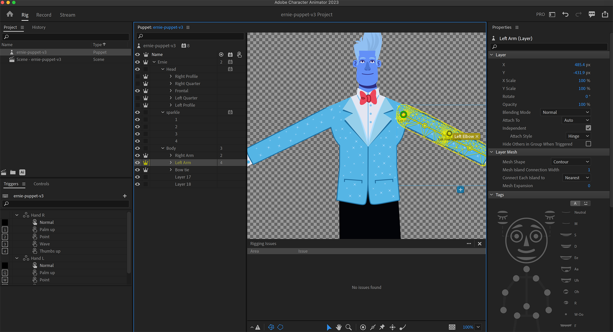Rig screenshot. 'Standing' Puppet