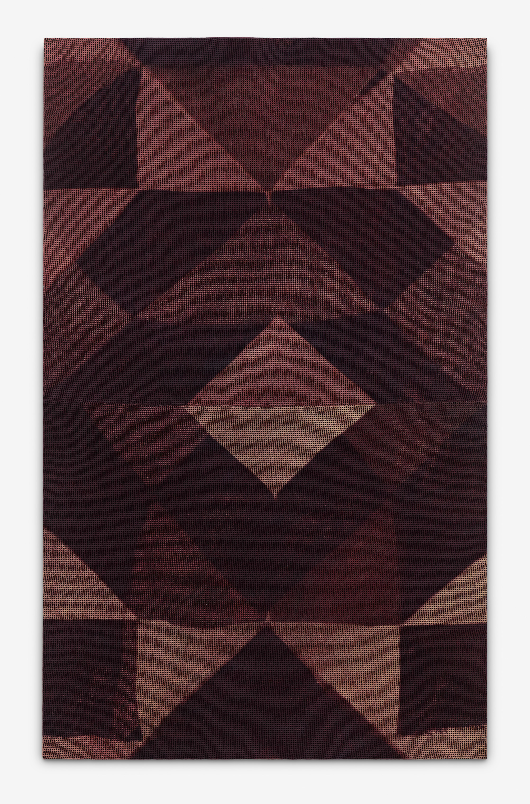 untitled,215x135cm, dye and bleach on mesh fabric, 2017