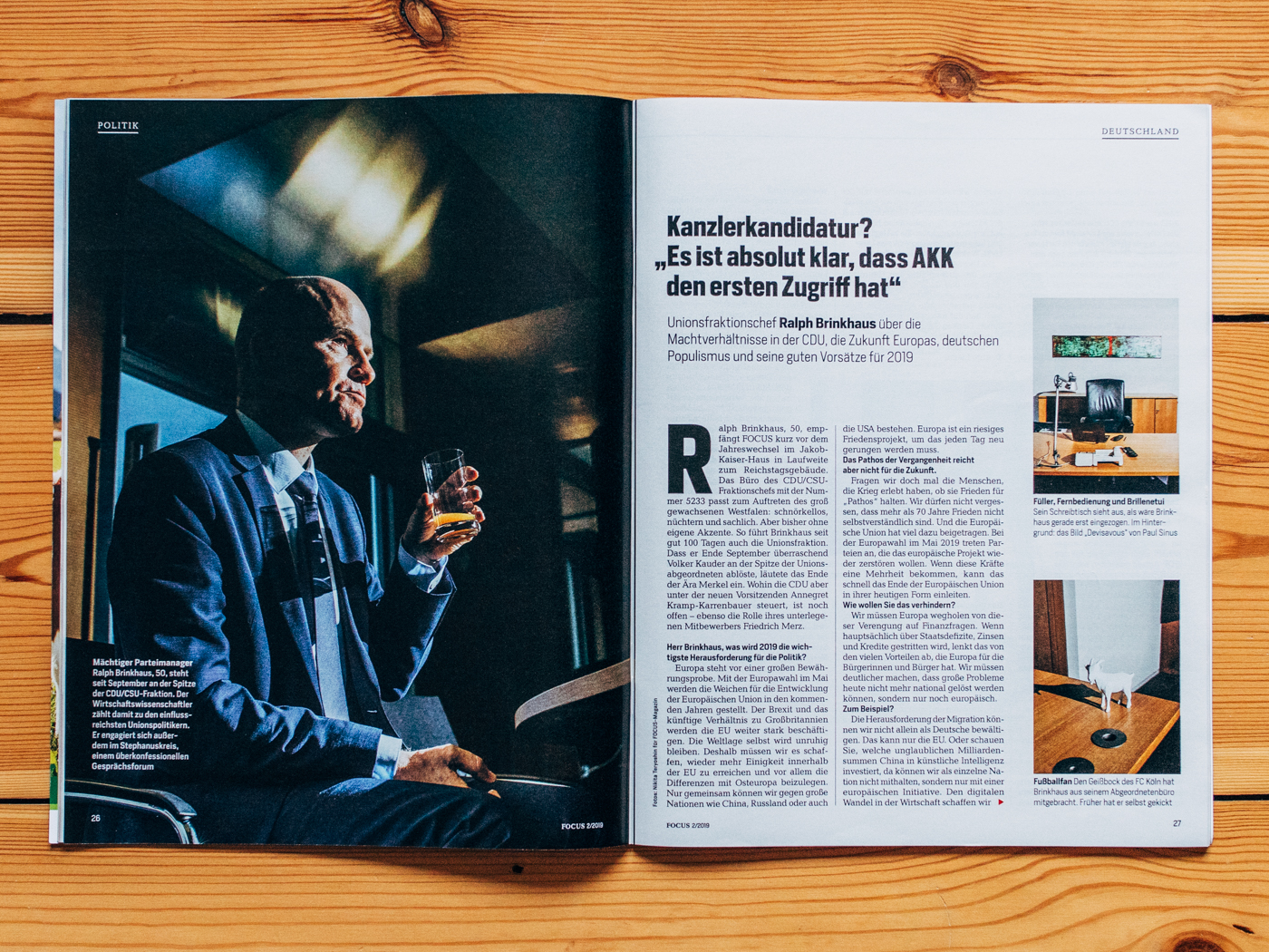 FOCUS / Portrait Ralph Brinkmann / Dezember 2018