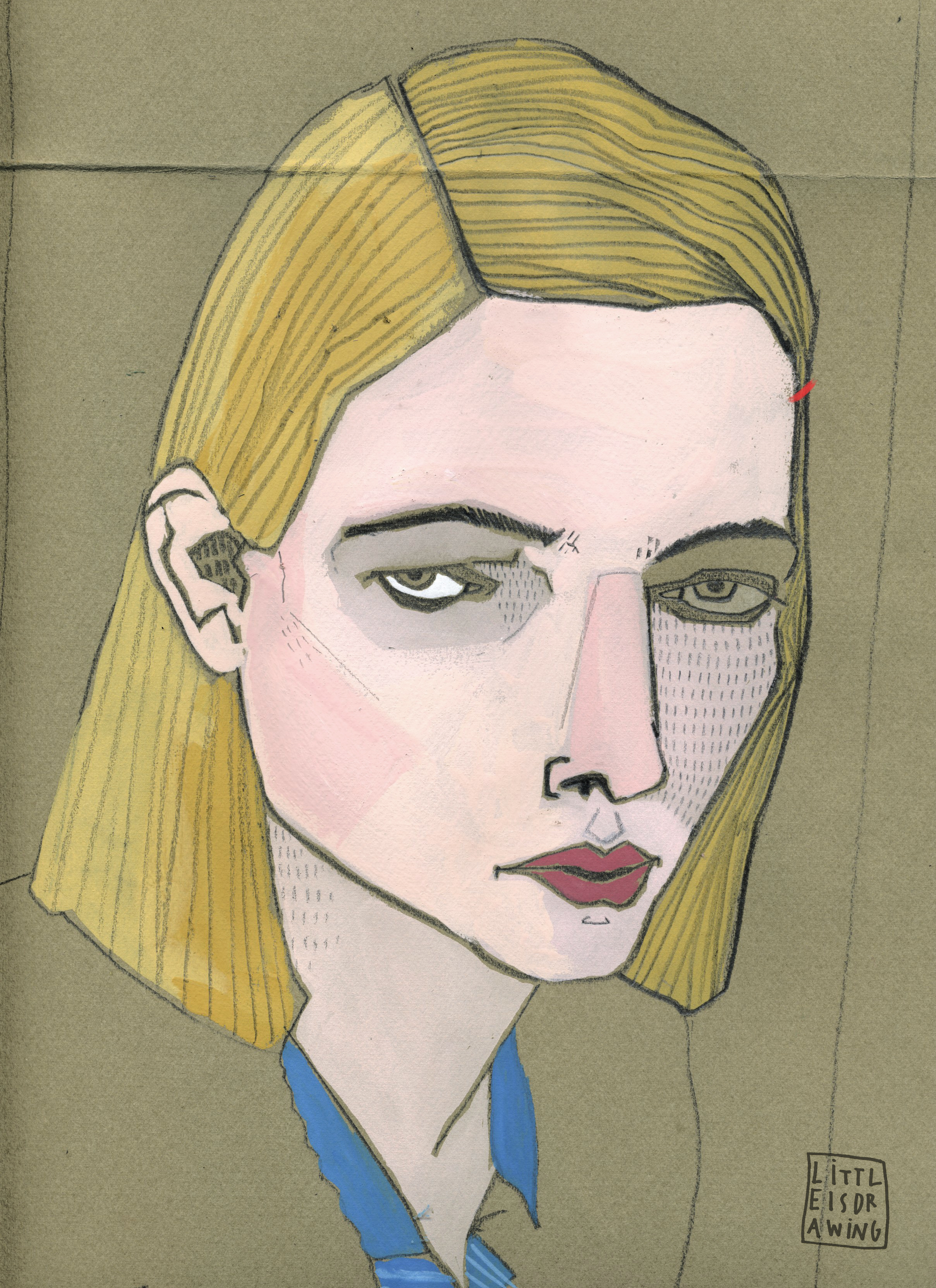 Margot. Gouache on paper. 2014