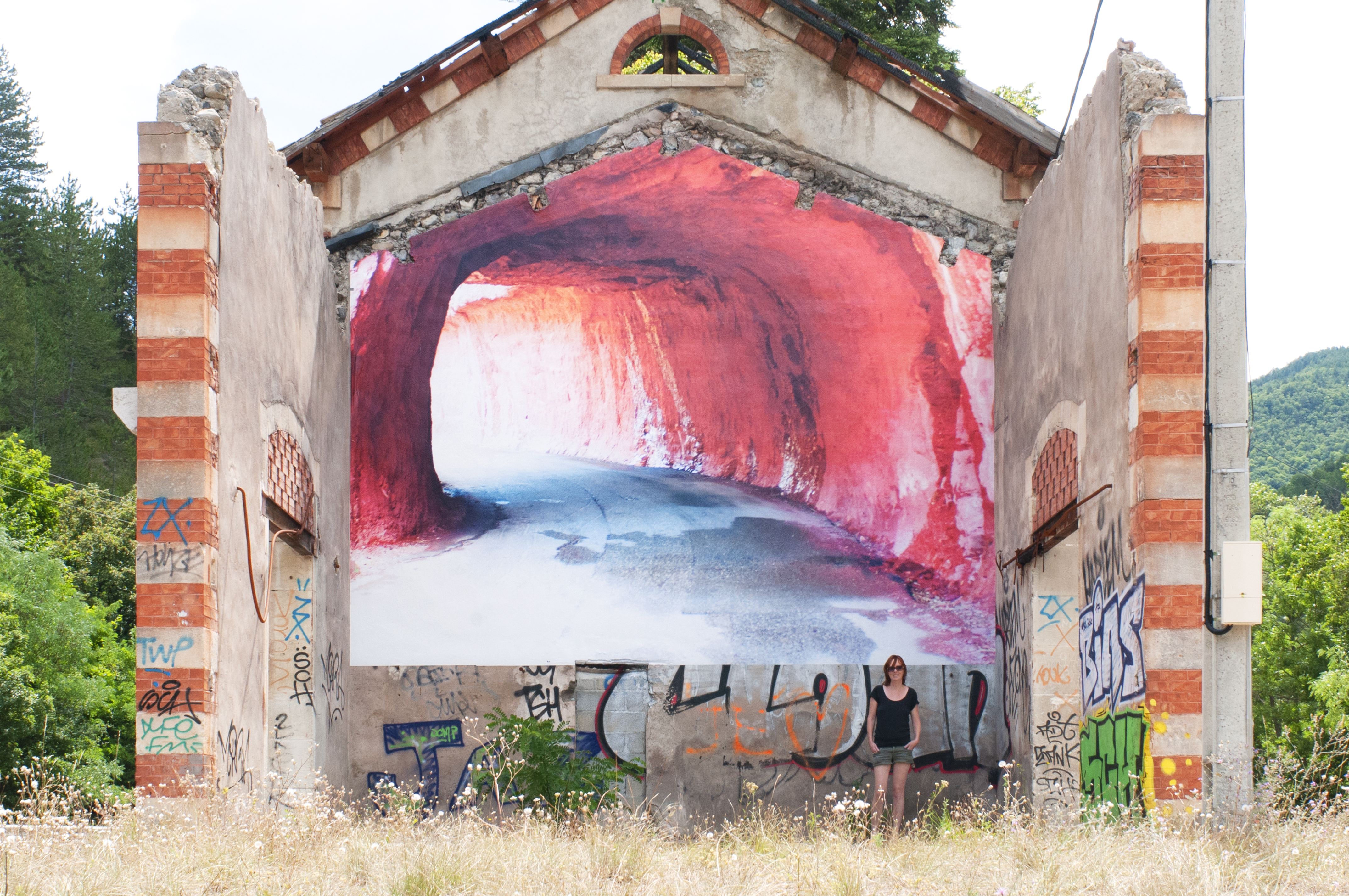 JOURNAL DU TRAIN DES PIGNES, solo show, outdoor display & Instagram newspaper, Chemins de Fer de Provence from Nice to Digne-les-Bains (F) - 2021 @journaldutraindespignes