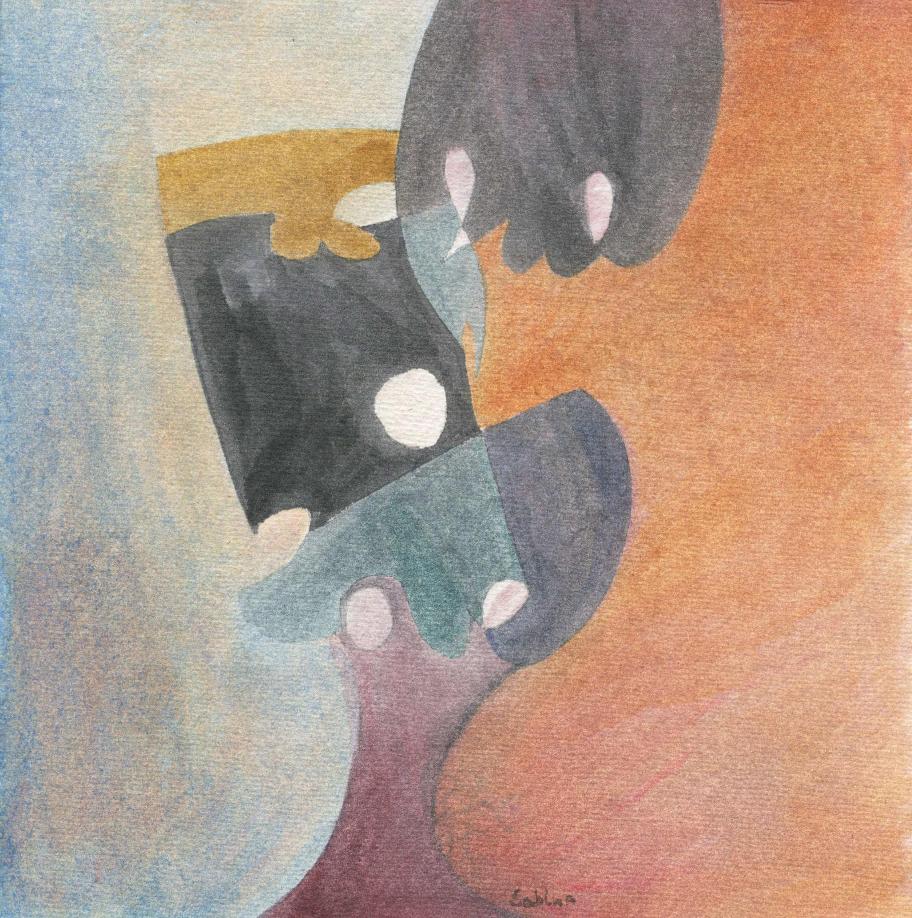 Fistful of Love / mixed media on paper