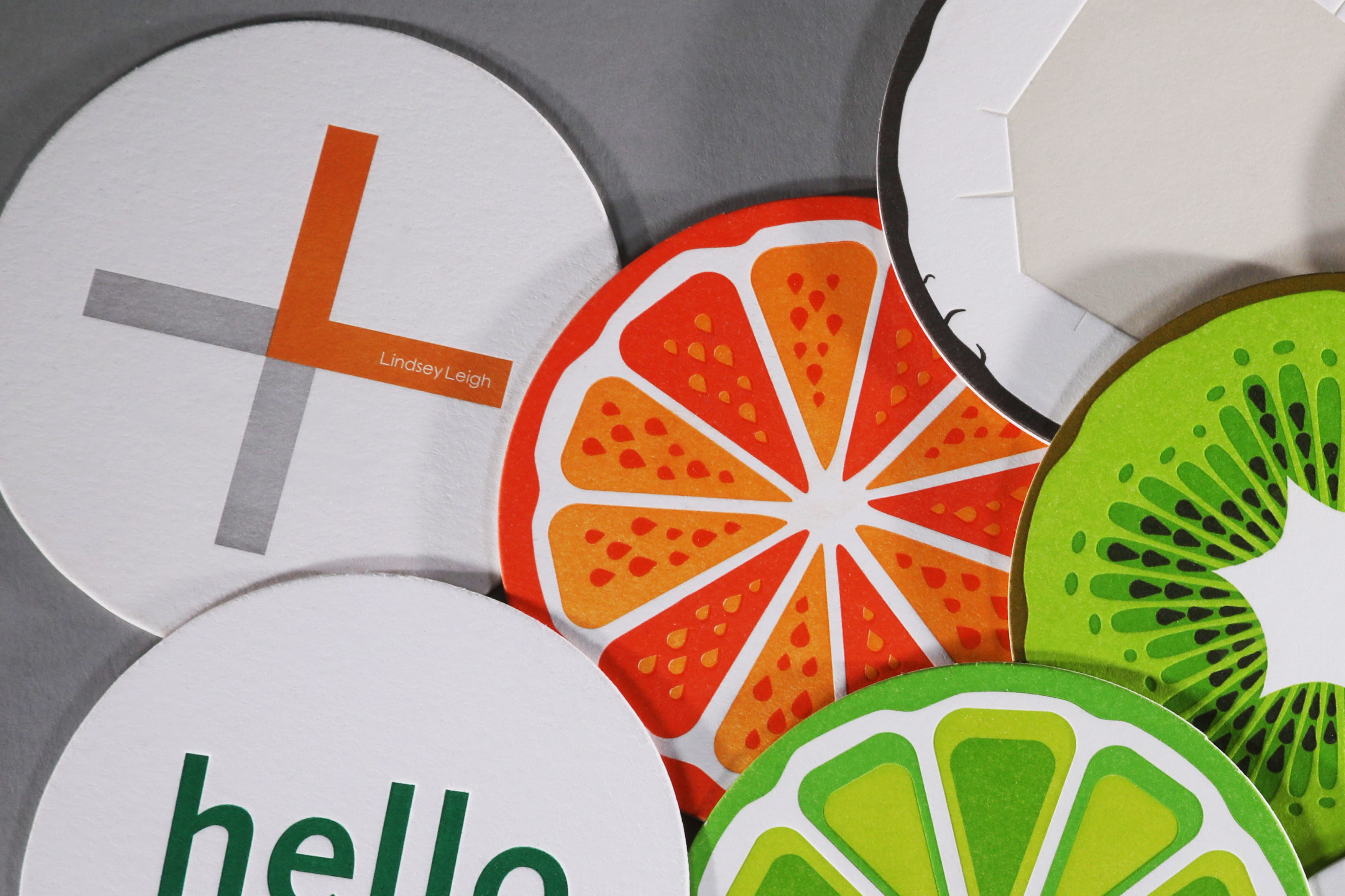 LETTERPRESS & DIE CUTTINGAssorted coasters