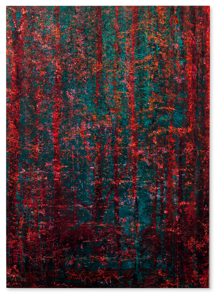 "Un conte", vert fonc&eacute;, 57x41cm, 2020