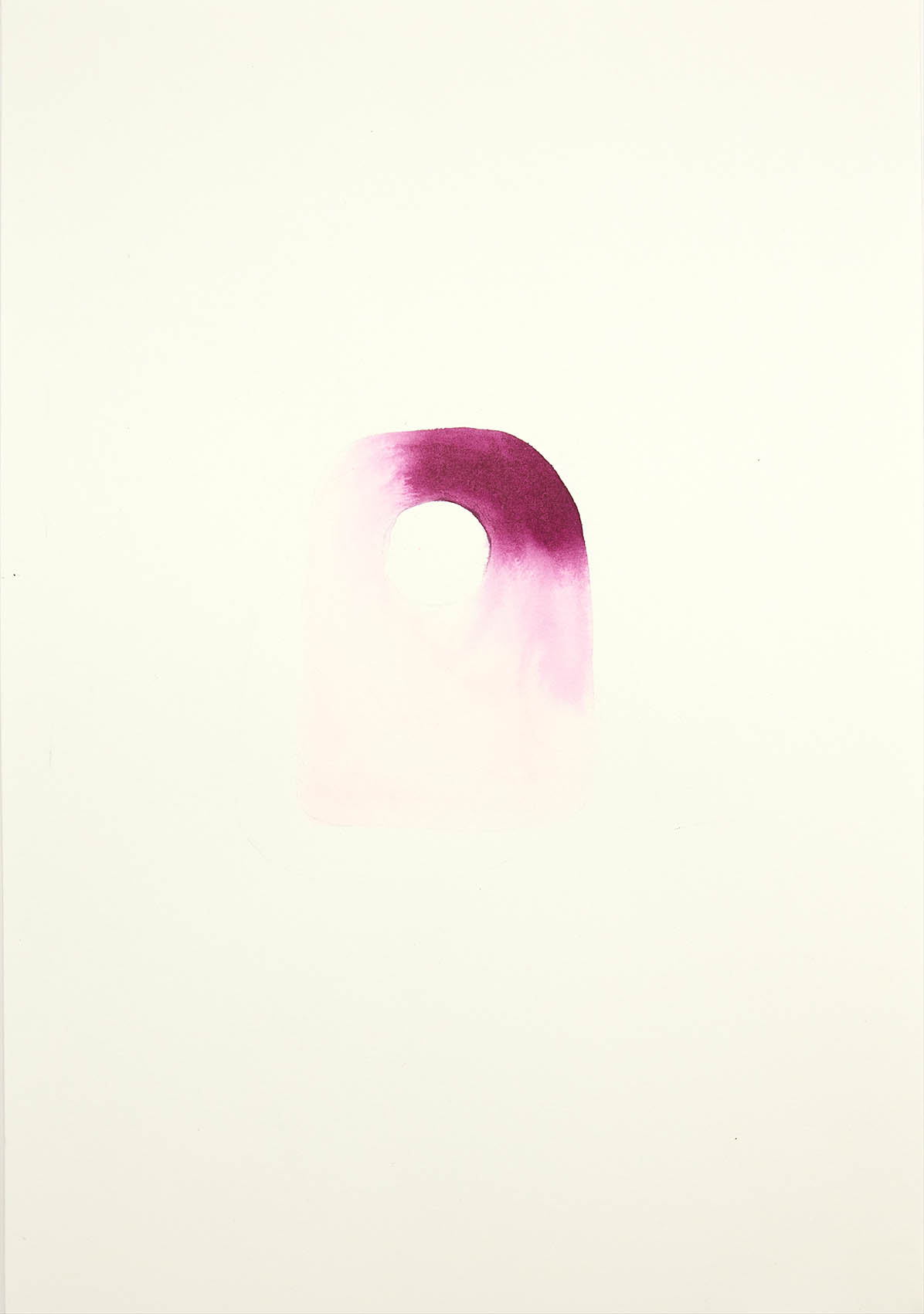  Série Rose pluieSérie Rose pluie, 2023  encre et eau du lac de l'Ouest sur papier, 40 x 30 cm 