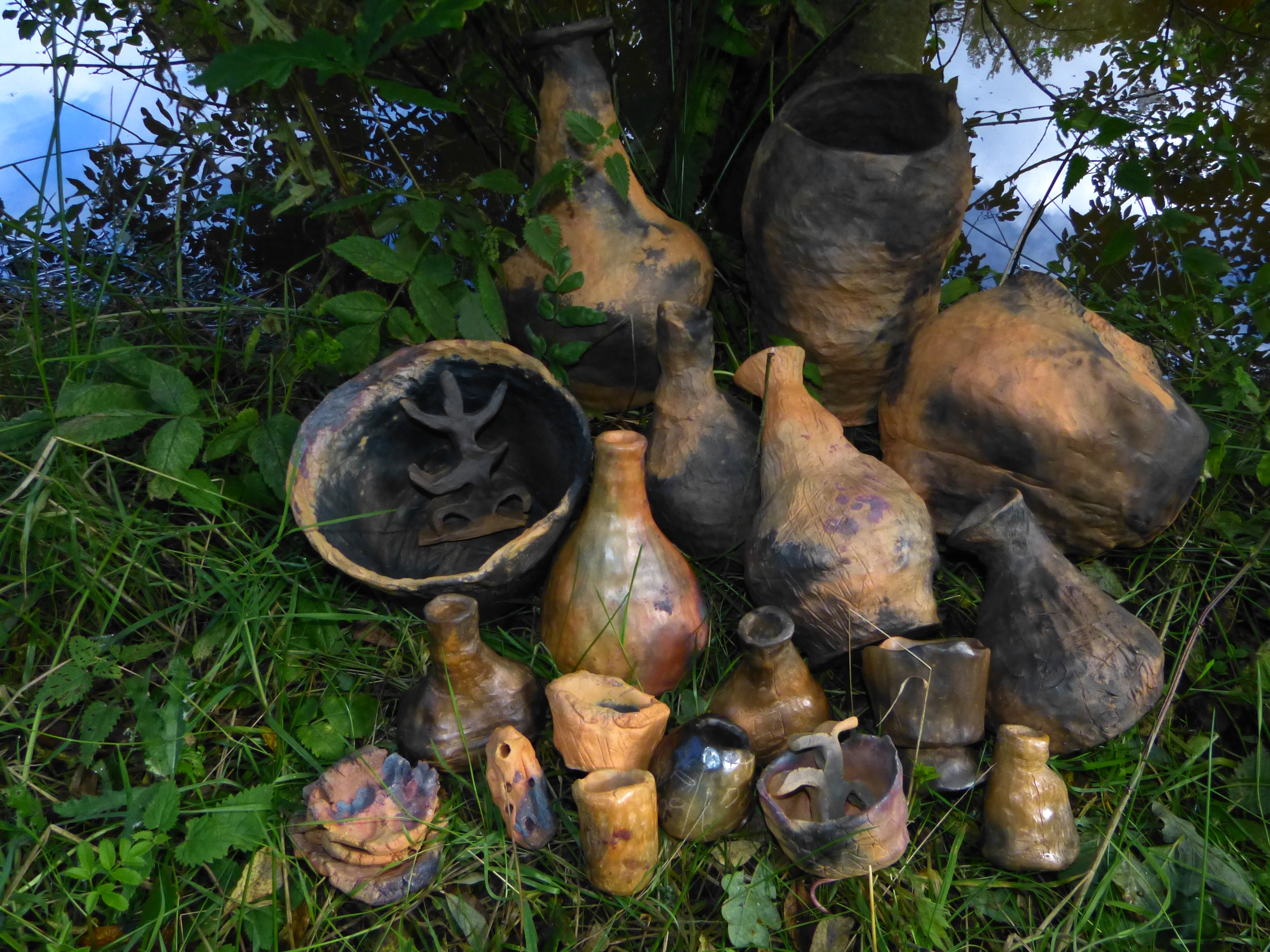 Installed at the pond where the clay came from 