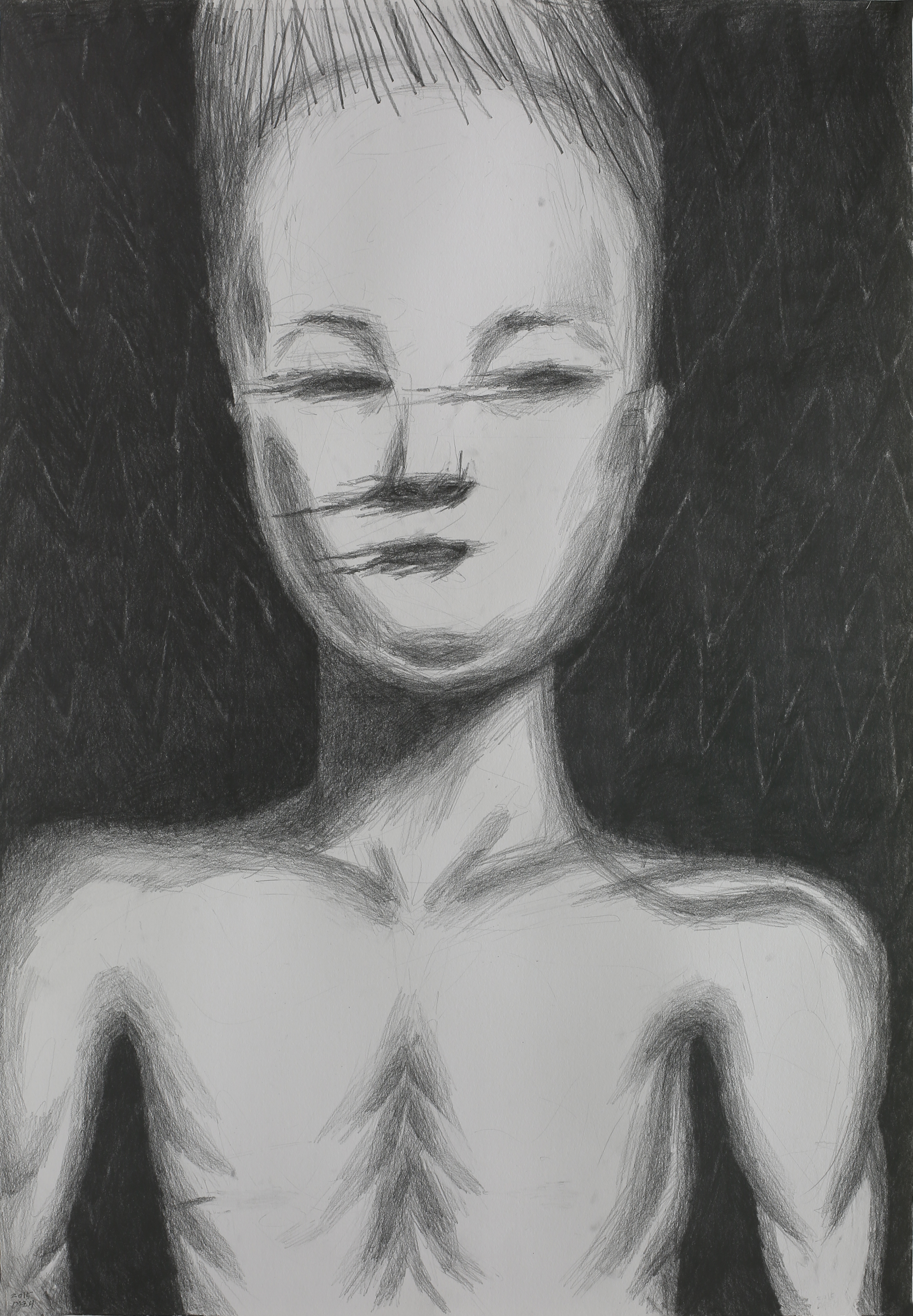 자라난다glow_pencil on paper_64.5x47.0cm_2015