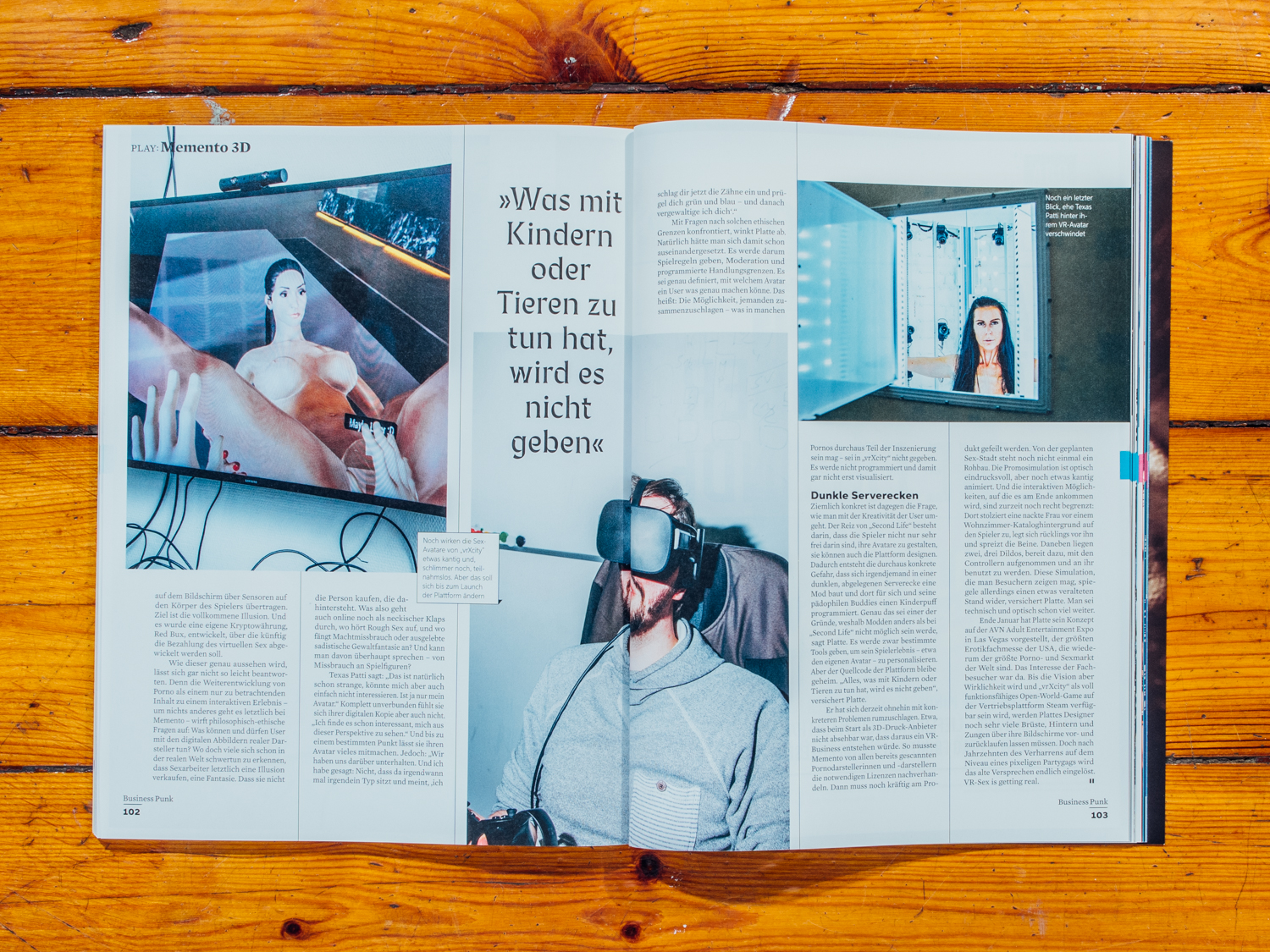 Business Punk / Memento 3D, Start Up f&uuml;r Virtuelle Pornografie / Januar 2018