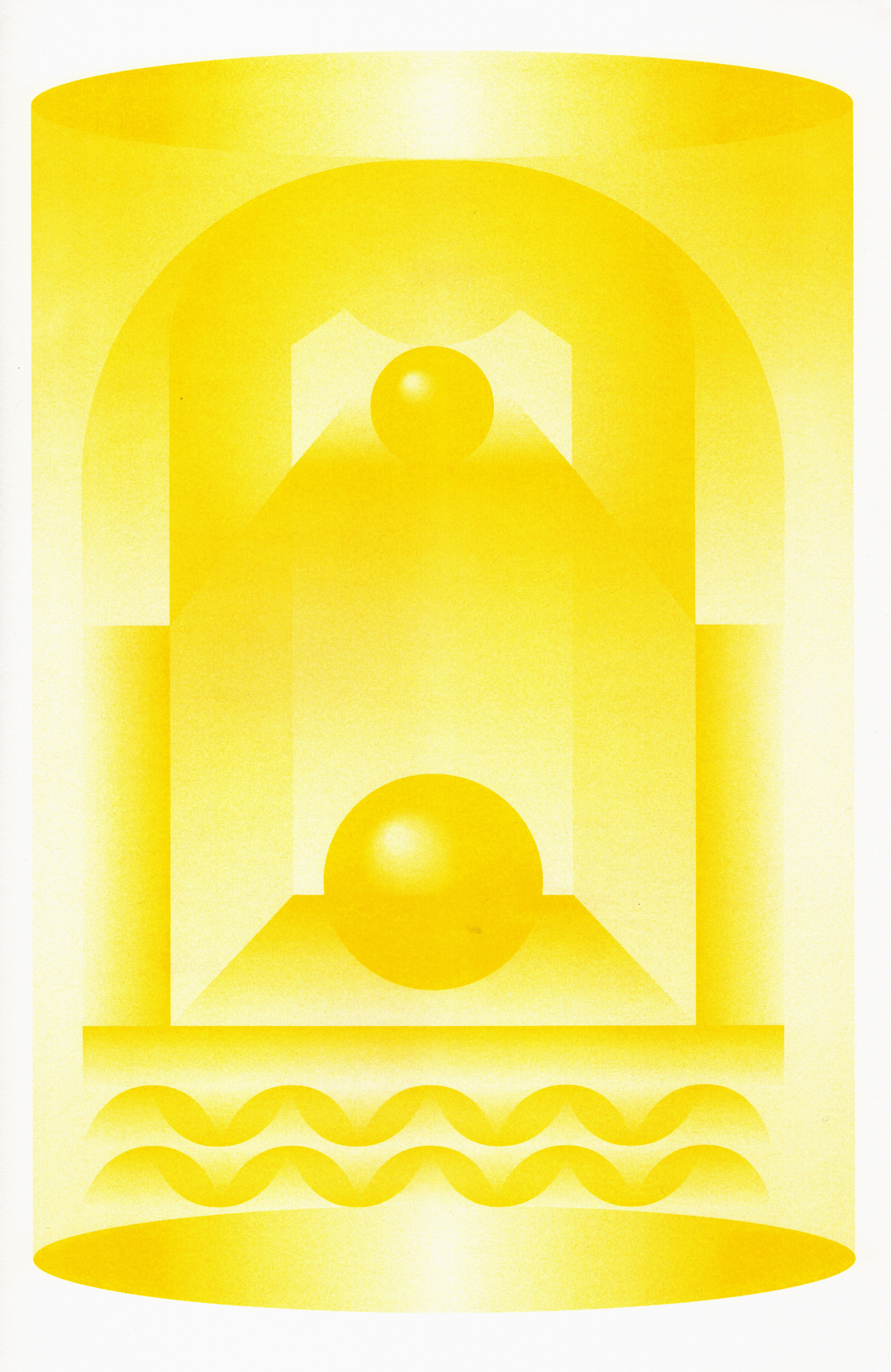 Riso Print by Tuff Love printed on Bright Yellow paper using Medium Bl –  RISOTTO