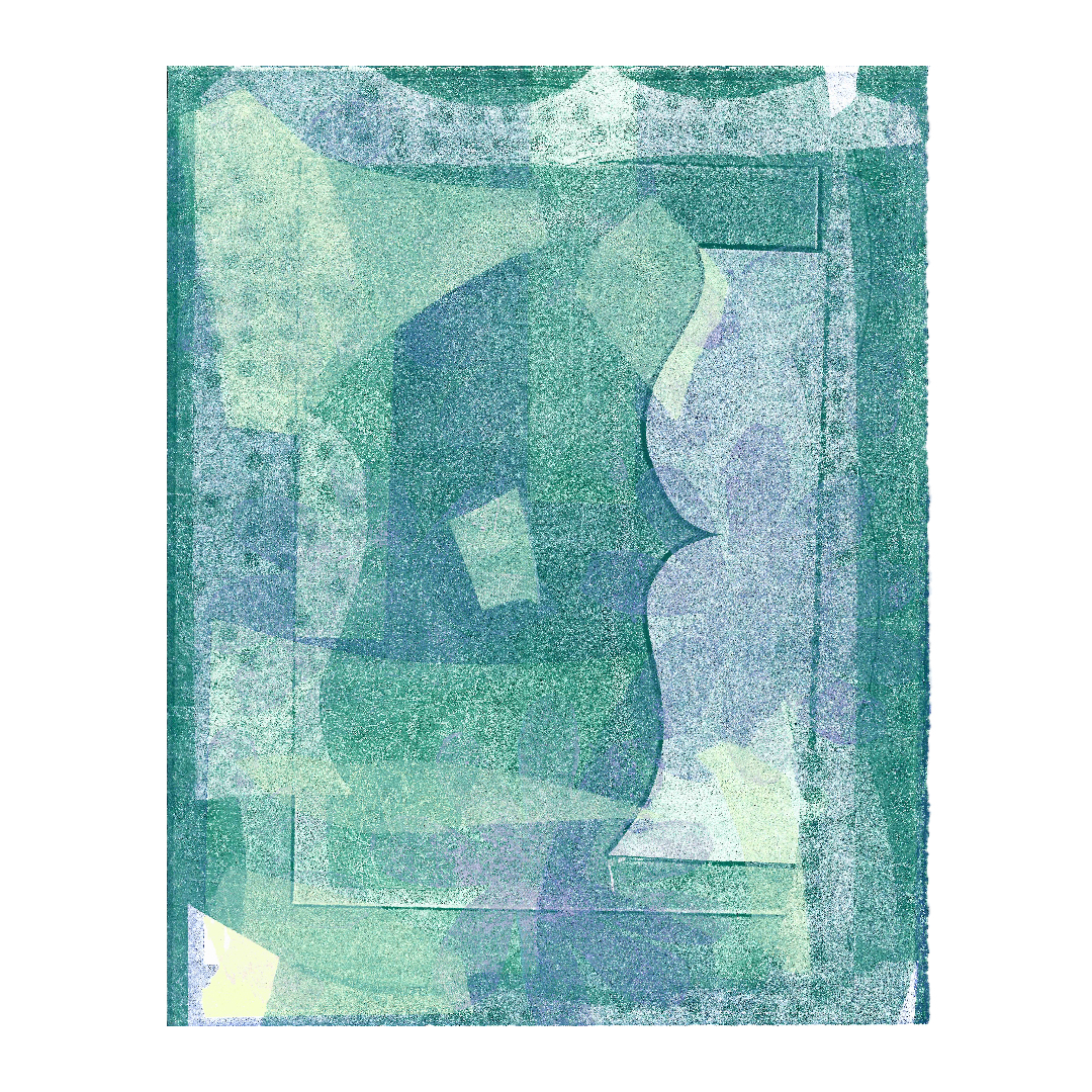 Petals of a Painted Pony #1, 2023, Magdalena Kreinecker & Max Freund, Monotype, Oil on Handmade Paper, 38,5 x 29,5 xm 