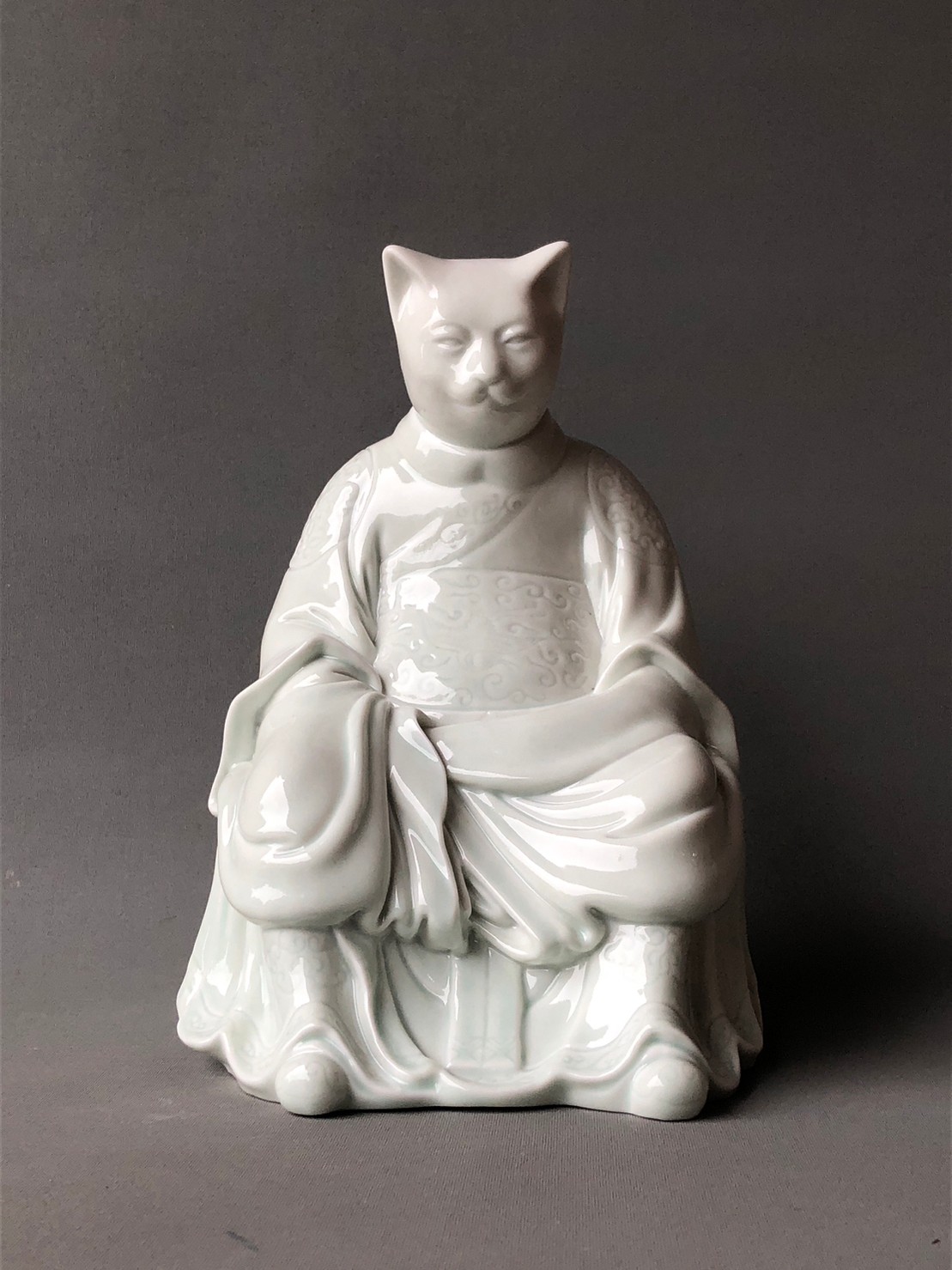 太歲星 - 貓 Tai Sui - Cat, 瓷土、釉料 Porcelain clay with Glaze, 20 X 20 X 30 cm, Edition : 6