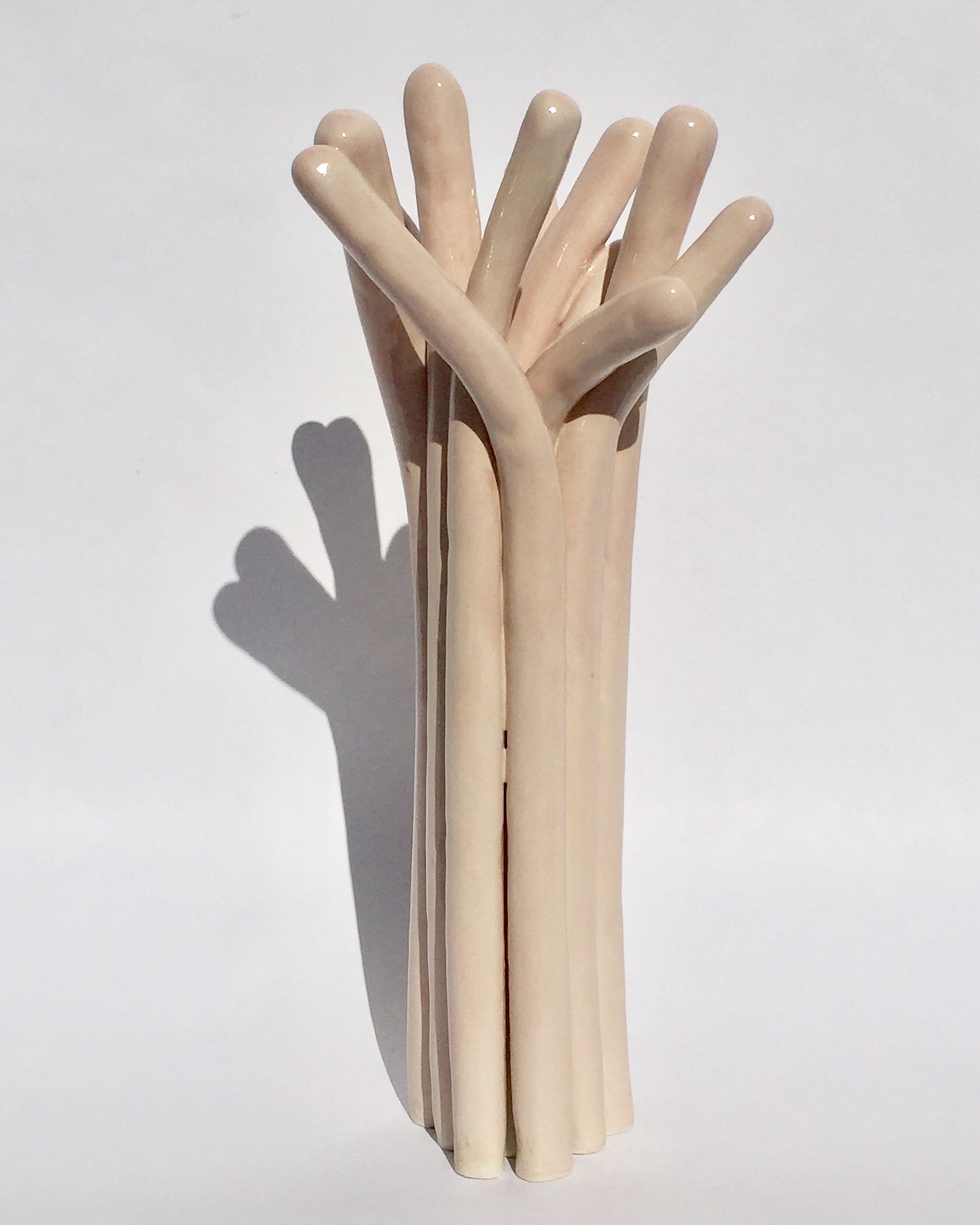 Tami Izko, Pink Twine, 2019, porcelain, cm 30x5x4, Ed. Unique