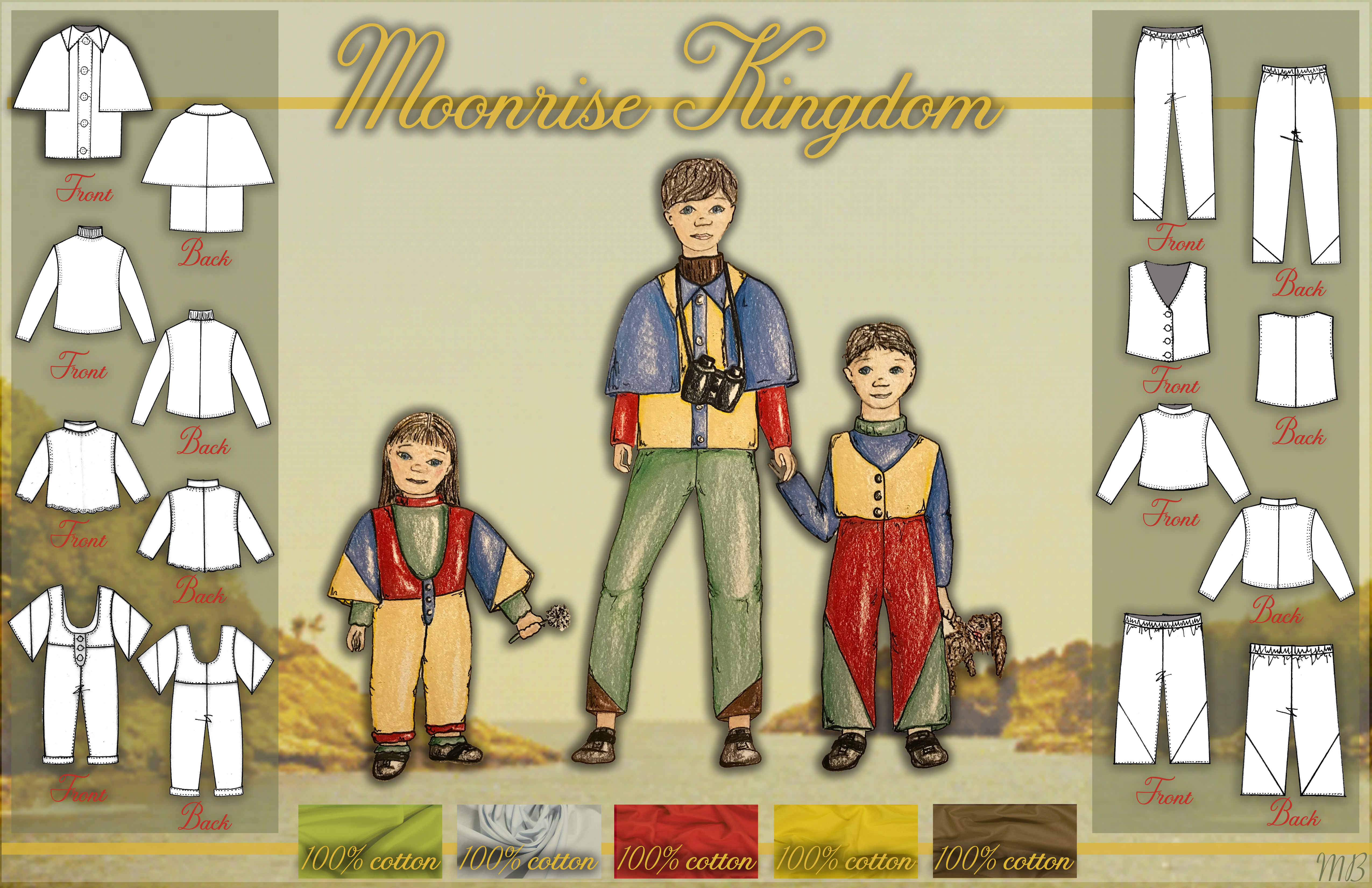childrenswear inspired by the film Moonrise Kingdom by Wes Anderson