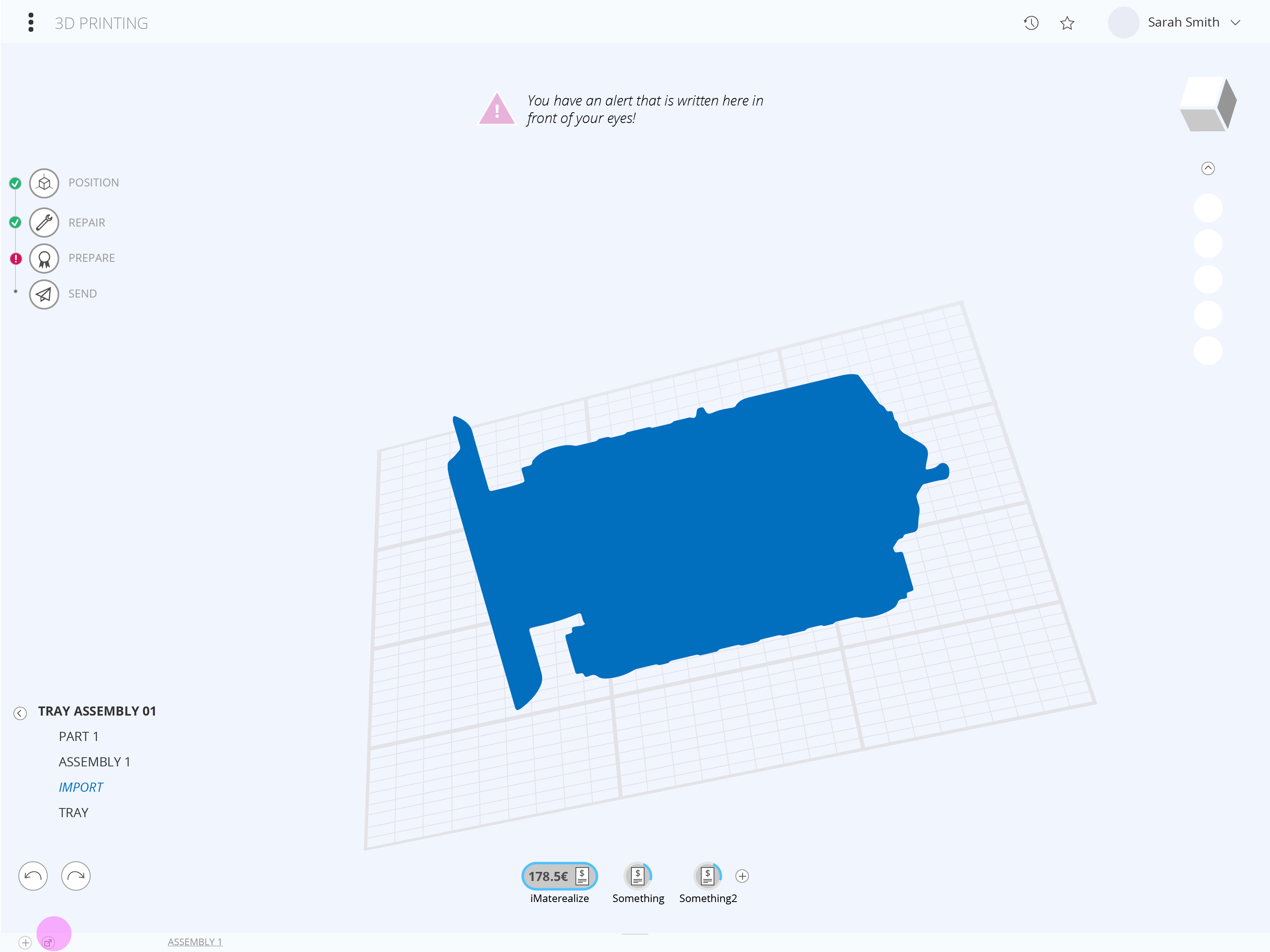 3D Printing cloud app, expand the file management area.