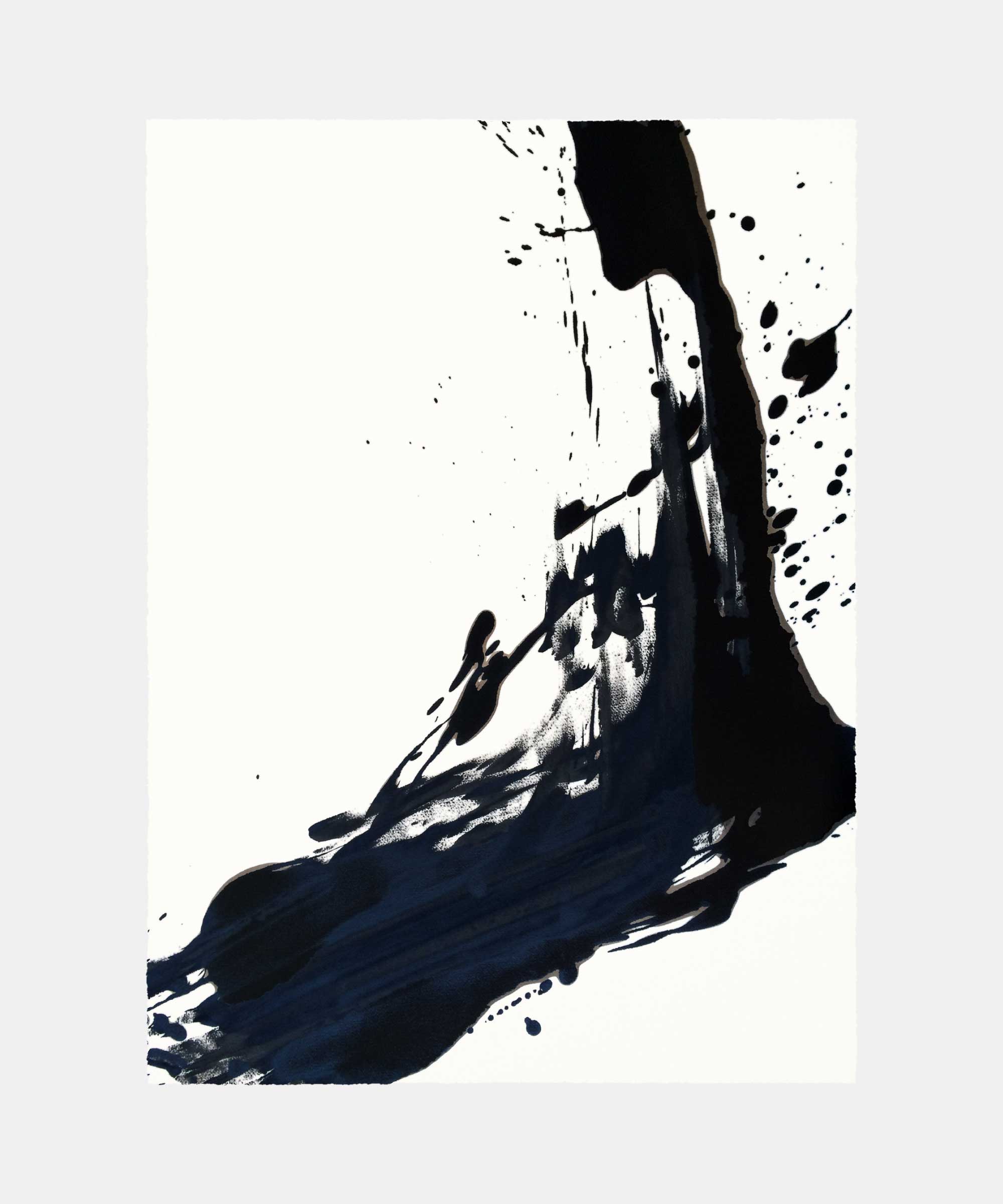 Untitled, 2016. Iron oxide on paper. 56&#160;×&#160;76&#160;cm.