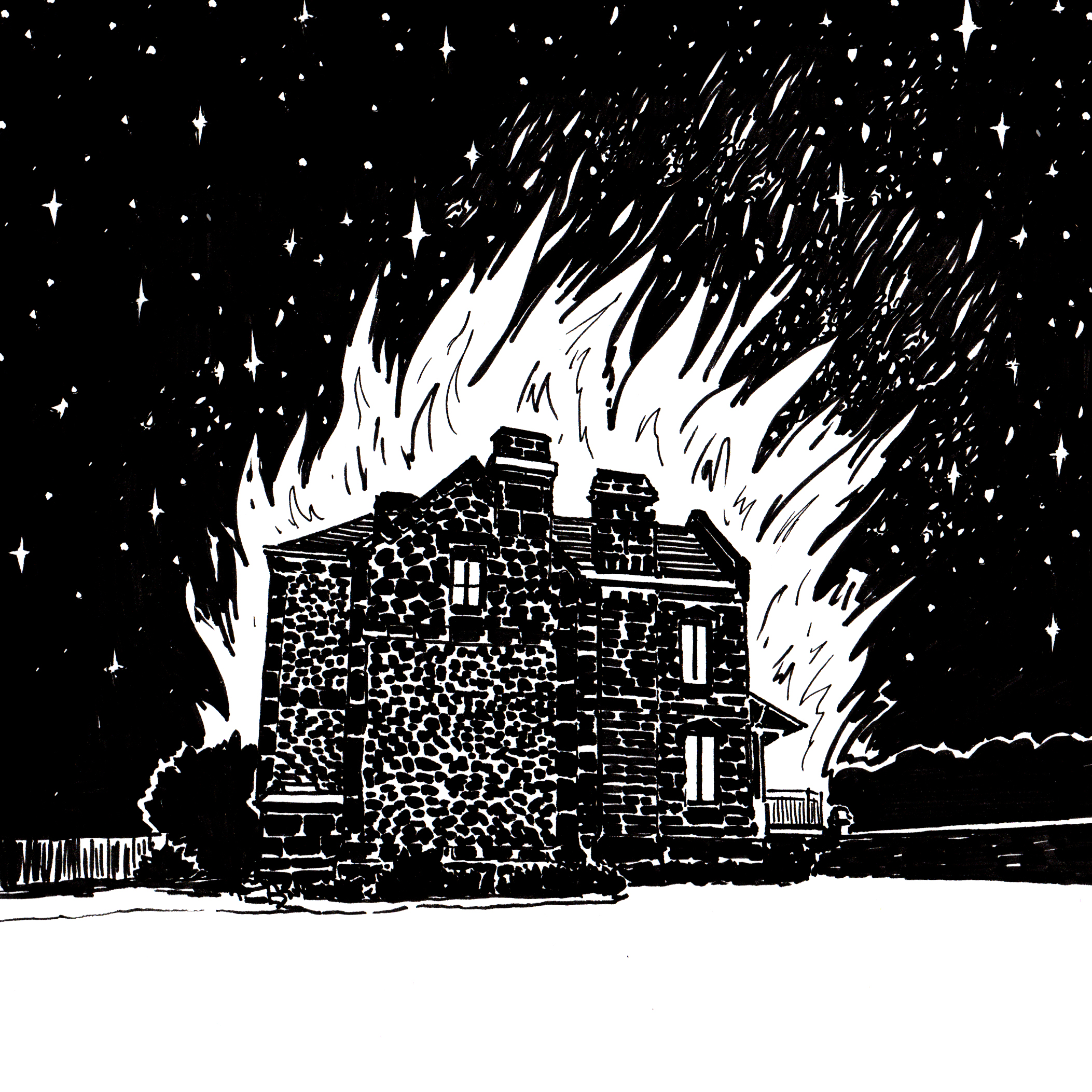 Burnt Social Energy - Ink on paper 22x22 cm