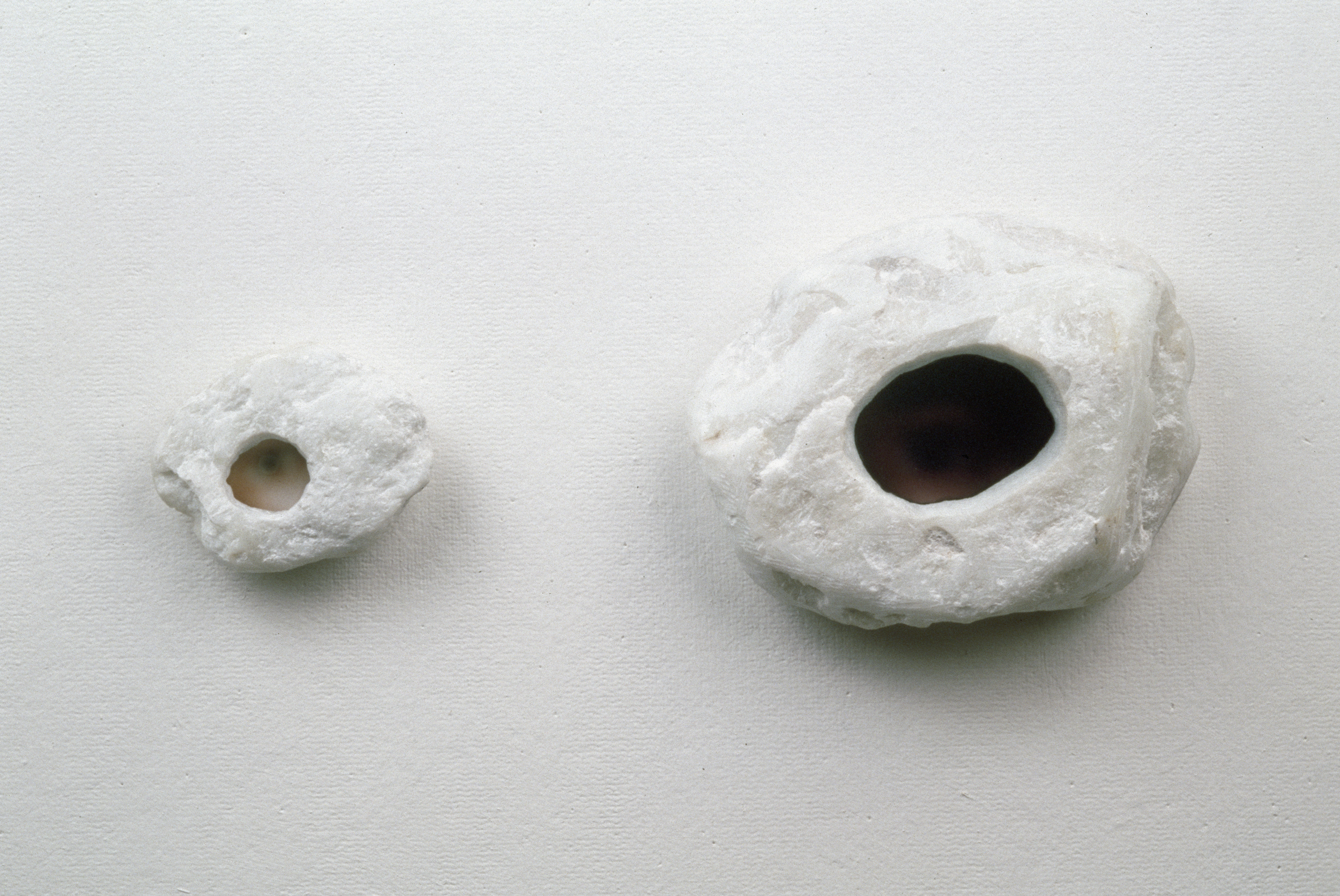 You and me, 1999 Soapstone, photo Two parts approx. 17 x 40 cm