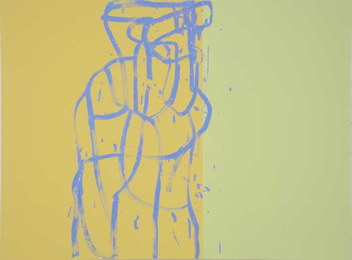 Halo 26, 2007, oil on canvas with crystallina powder, 30x40in