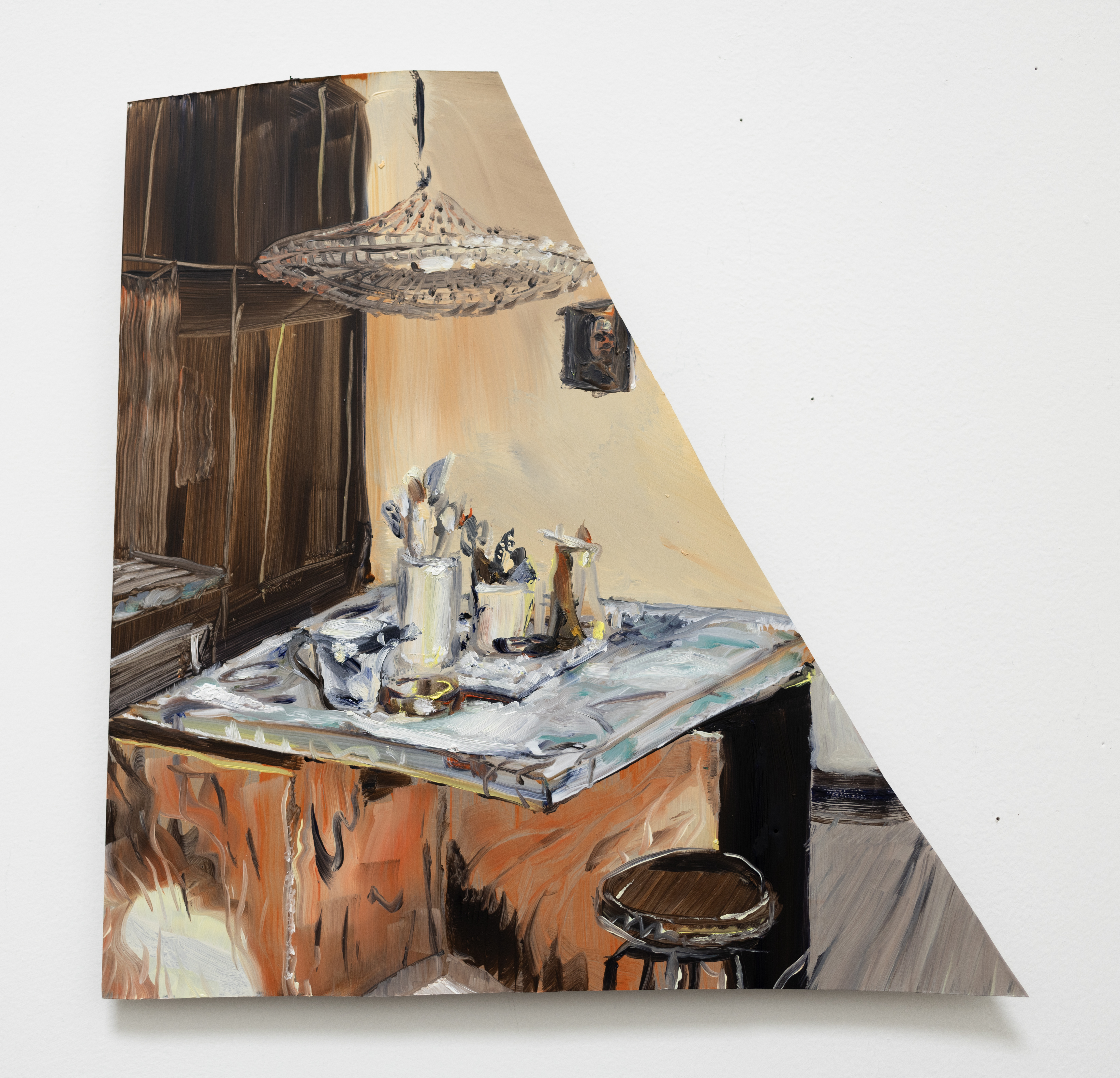 Keer Tanchak, Copper, 2025, Oil on aluminum, 14½ (H) x 14½ (W) in.