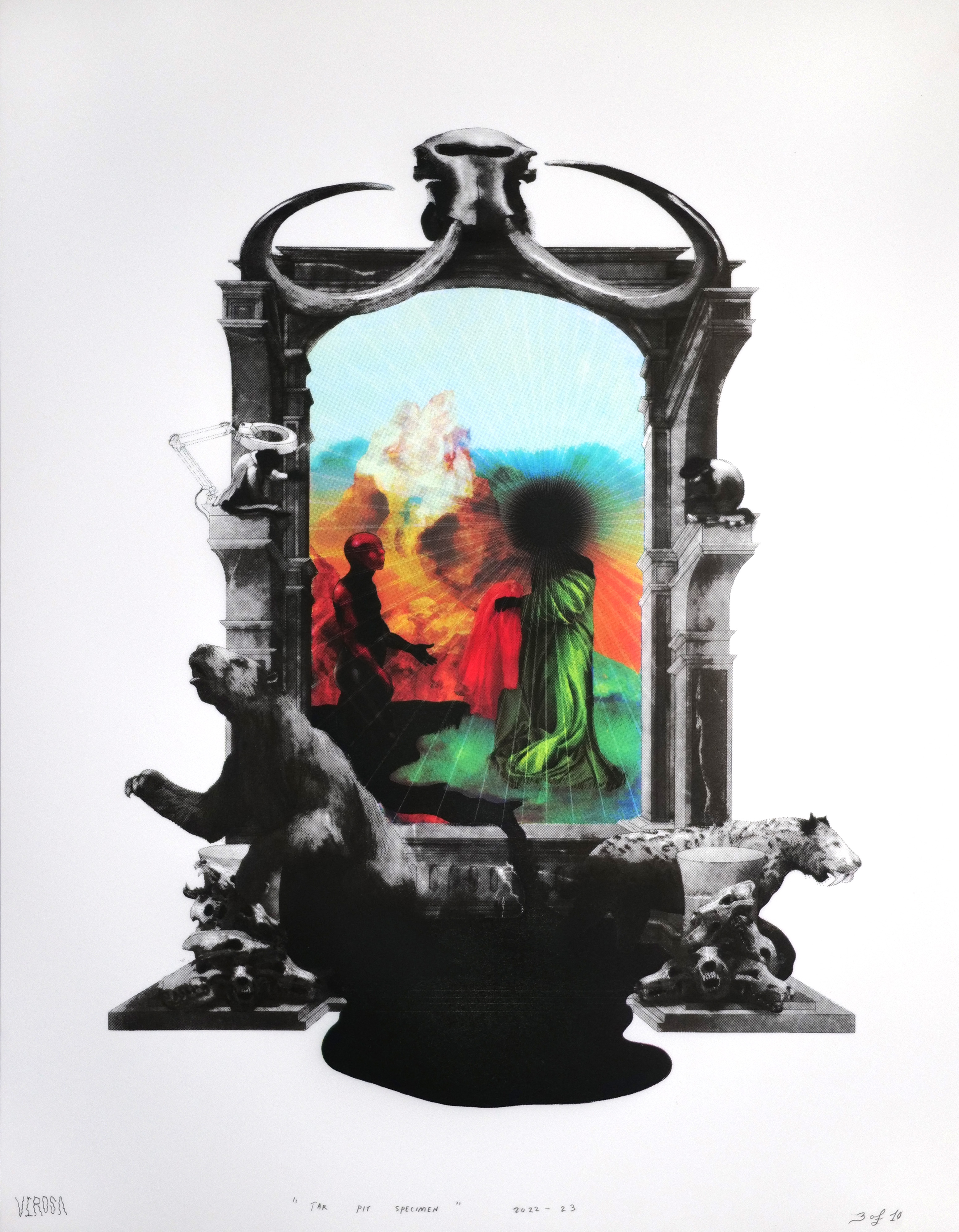 Tar Pit Specimen, four-color silkscreen, 24x18 inches