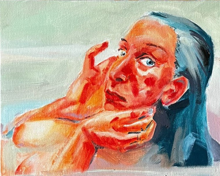 Josie Deighton, Water Knows Her Name, oil on canvas, 20.5 x 25.5cm, 2025 £300