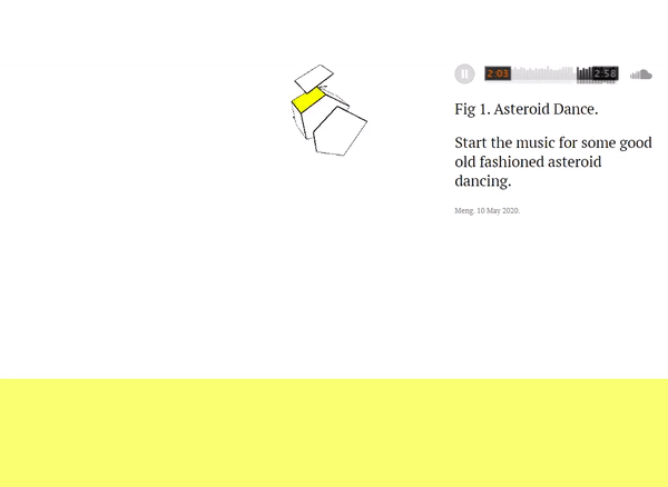 Code art from second letter, with a code-generated polyhedron dancing.