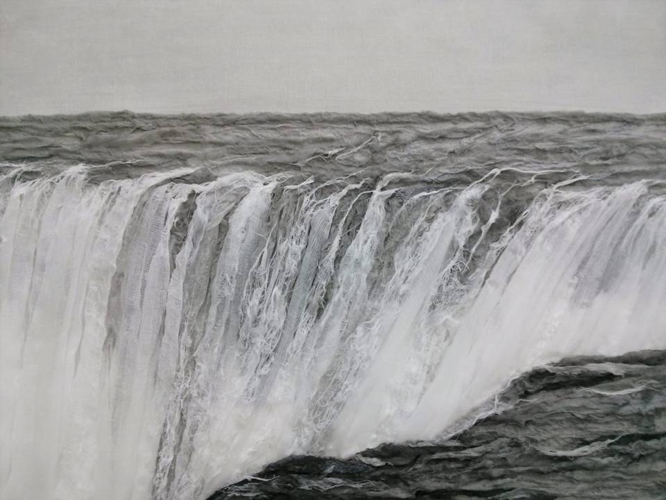 Gauze Works 50 x 70 cm Paper, Ash, Gauze