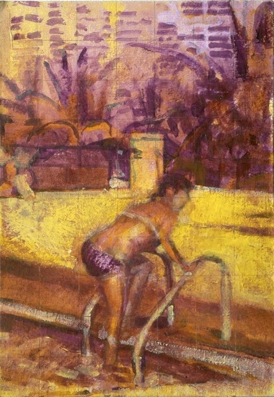 Bathe 1 1992-1996oil/canvas/board 7x10”