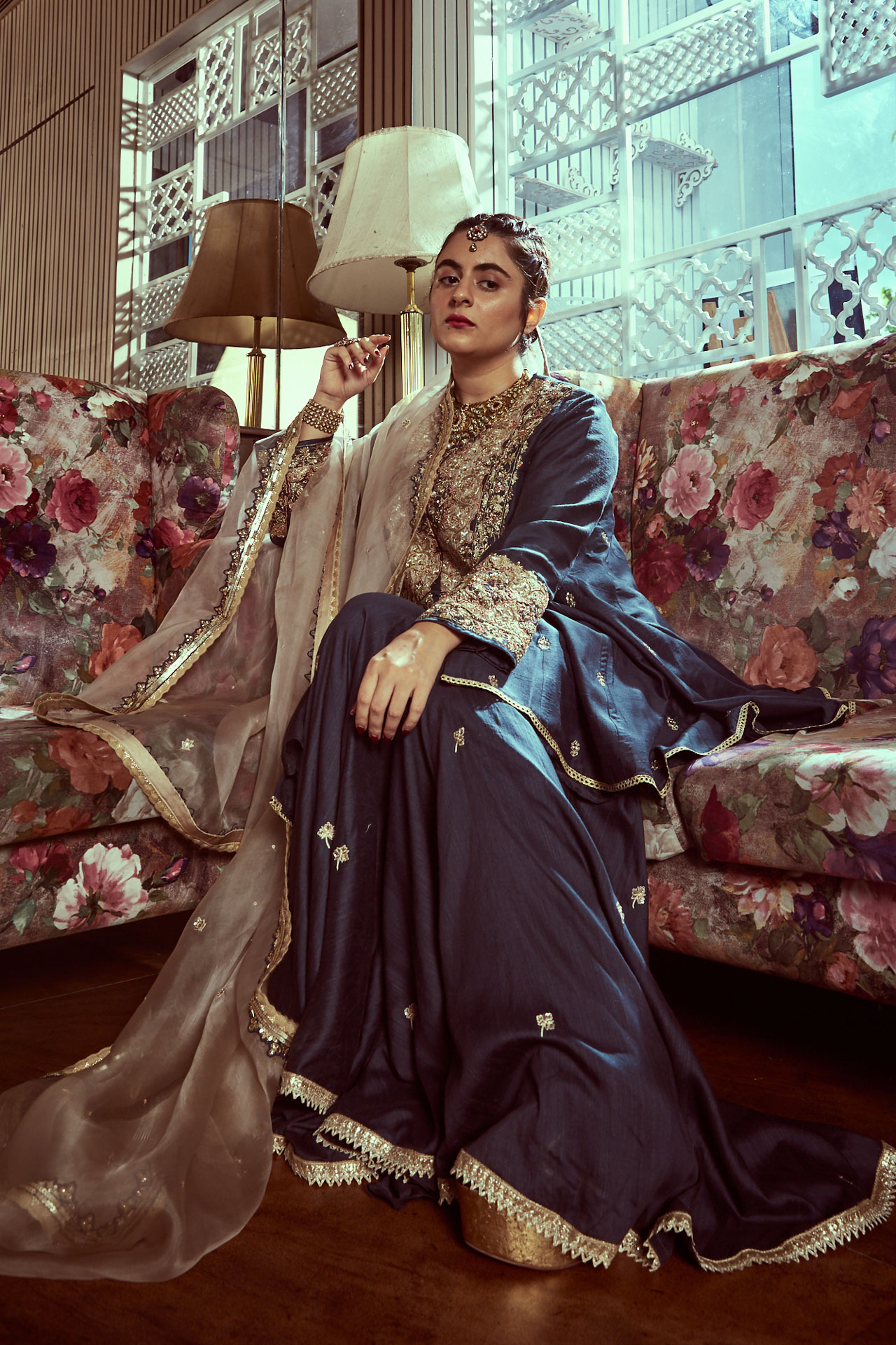 Grey Sharara Set