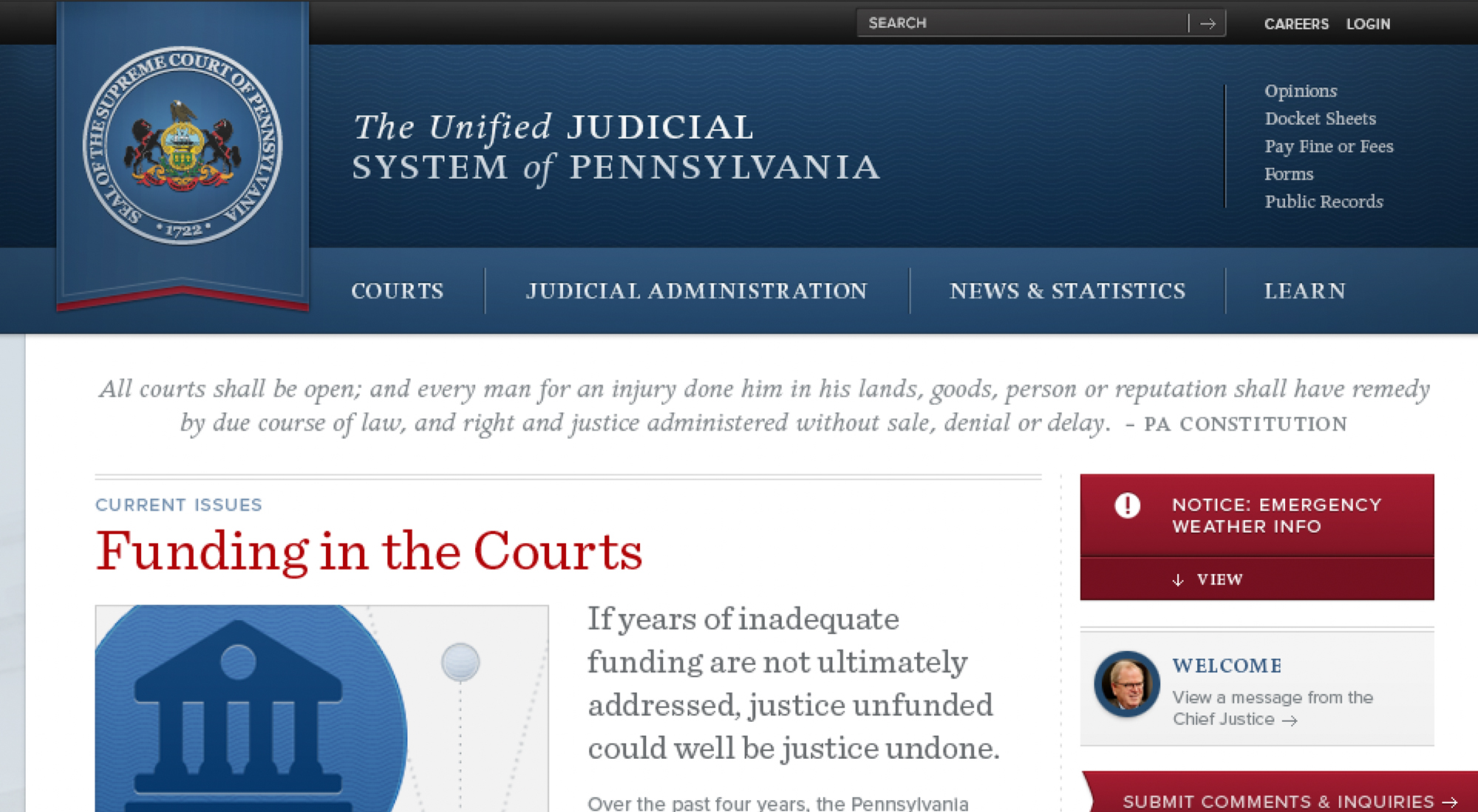 pa unified justice system