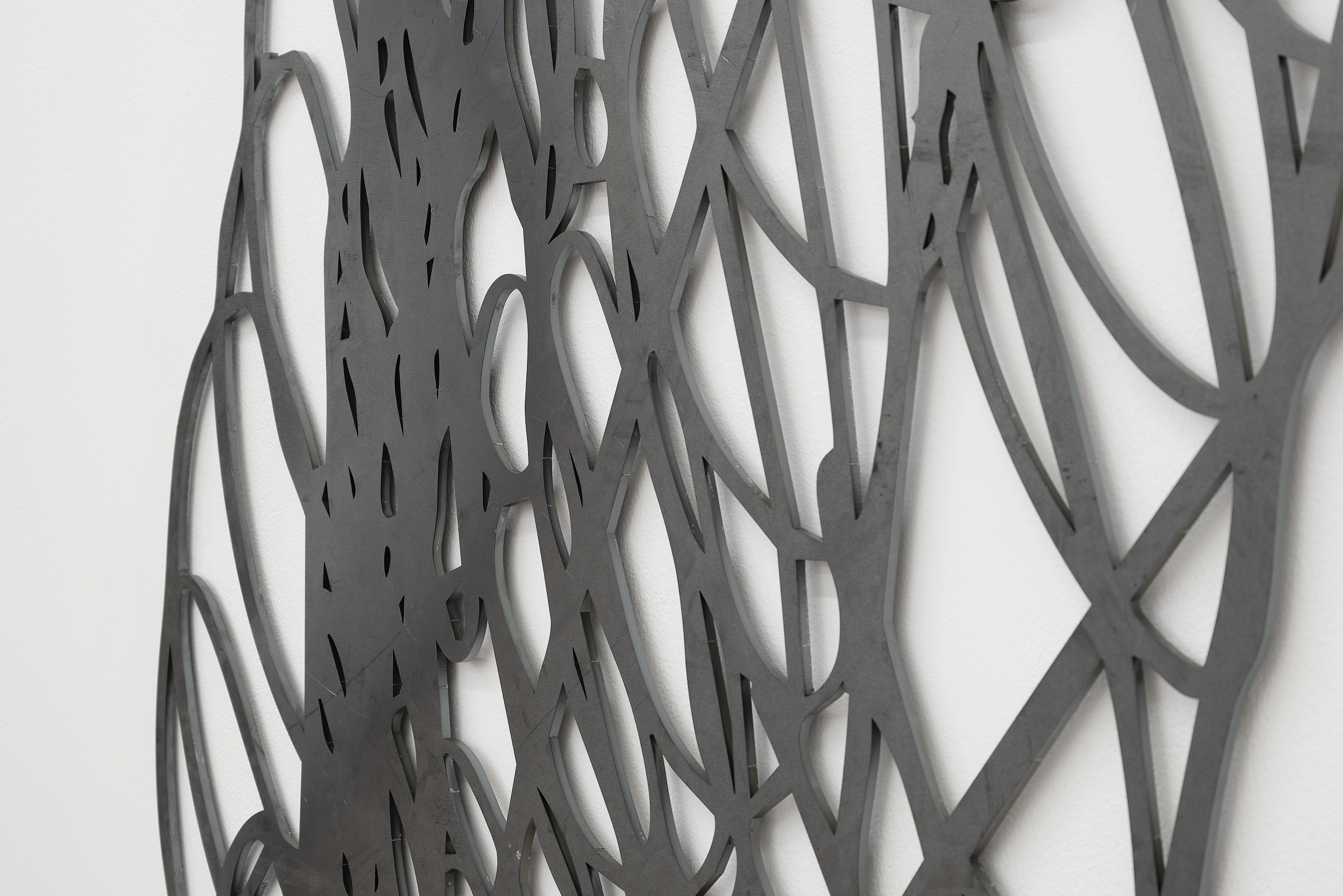 donna Kukama, Over and over, all over again (2025) | Plasma cut steel, 190 x 146 x 0.6 cm (detail)