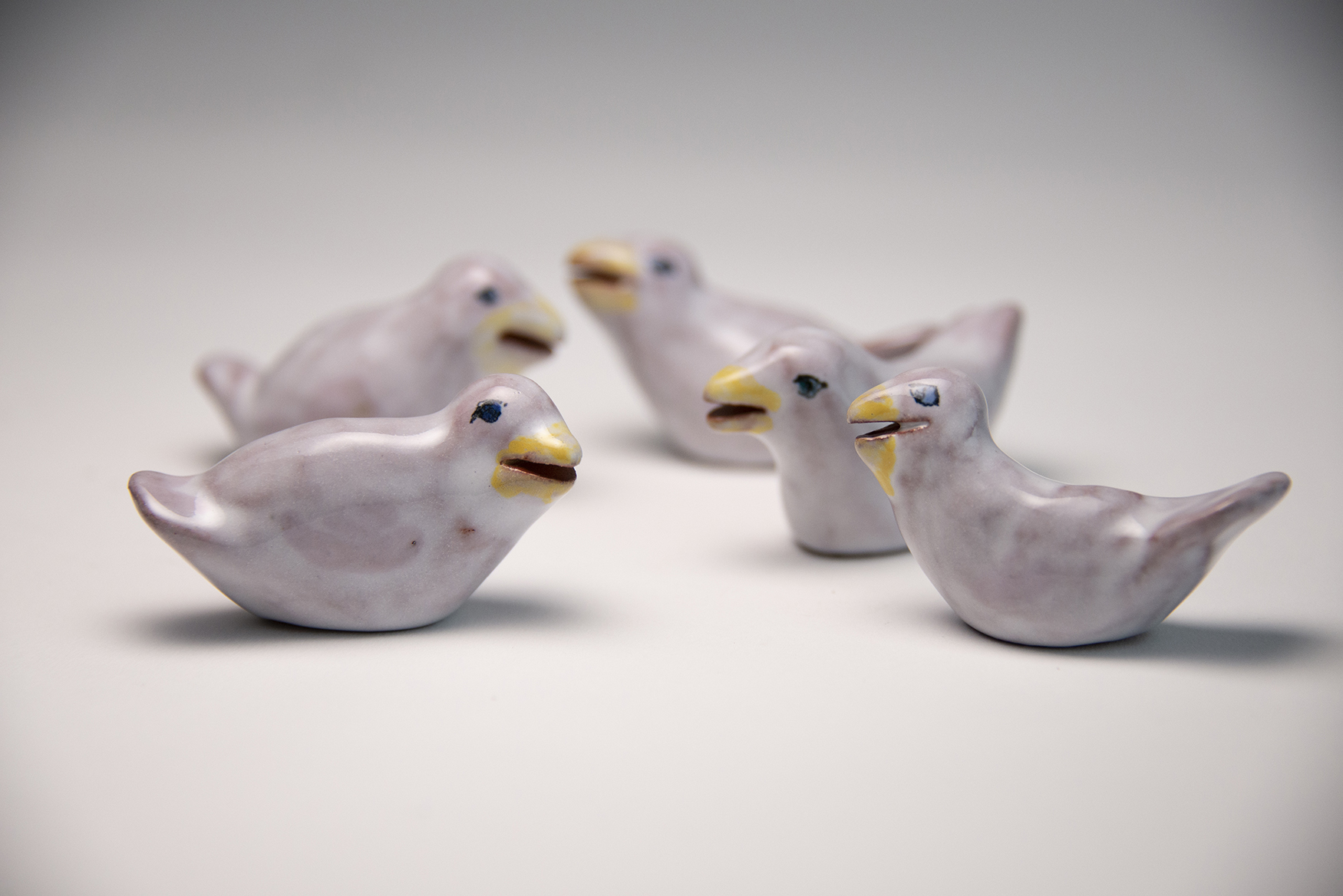 Birdies.  3-4cms Set of 5 £50