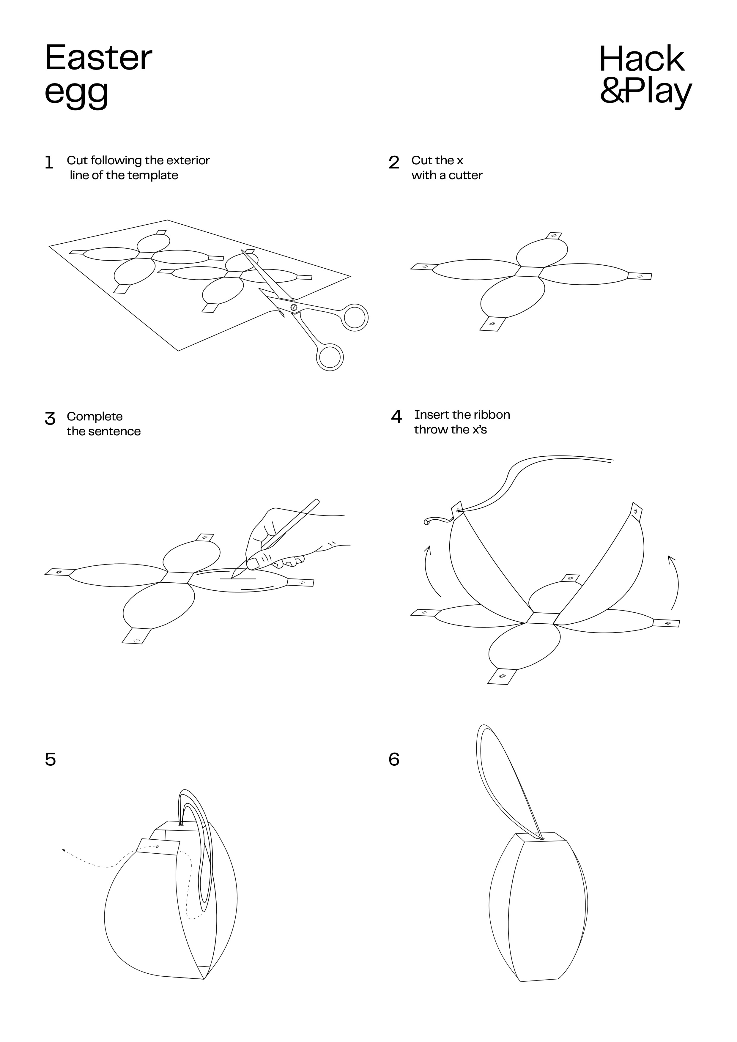 Instructions and template for Easter Egg