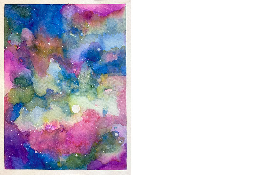 Cov #7, 2020. Watercolor on paper, 16 × 12 in.