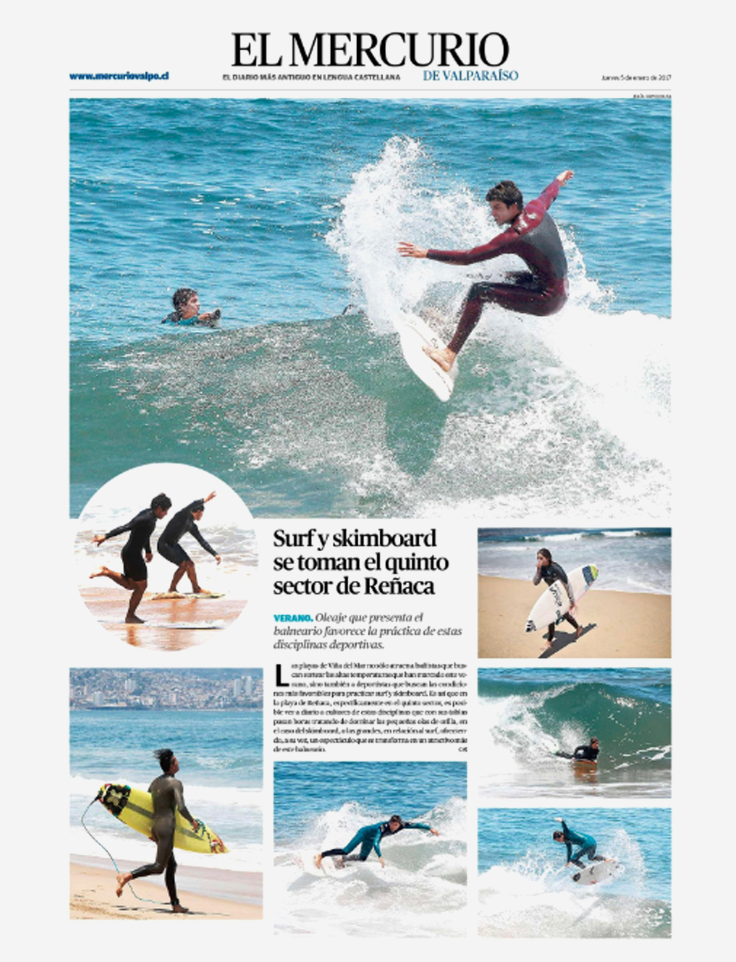 P&aacute;gina gr&aacute;fica Mercurio Valpo.