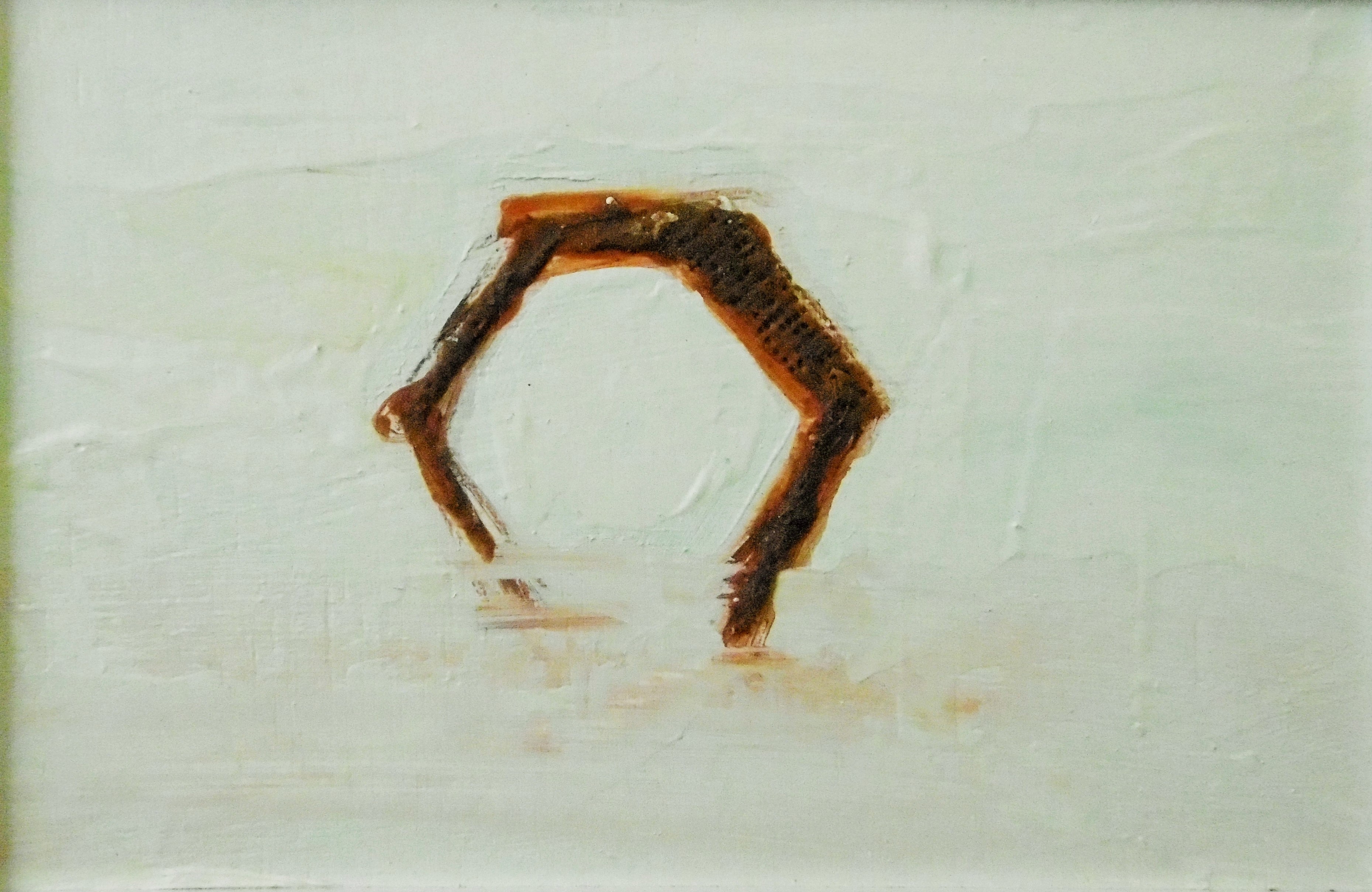 Mediation II, oil on board, 15 x 22 framed, SOLD