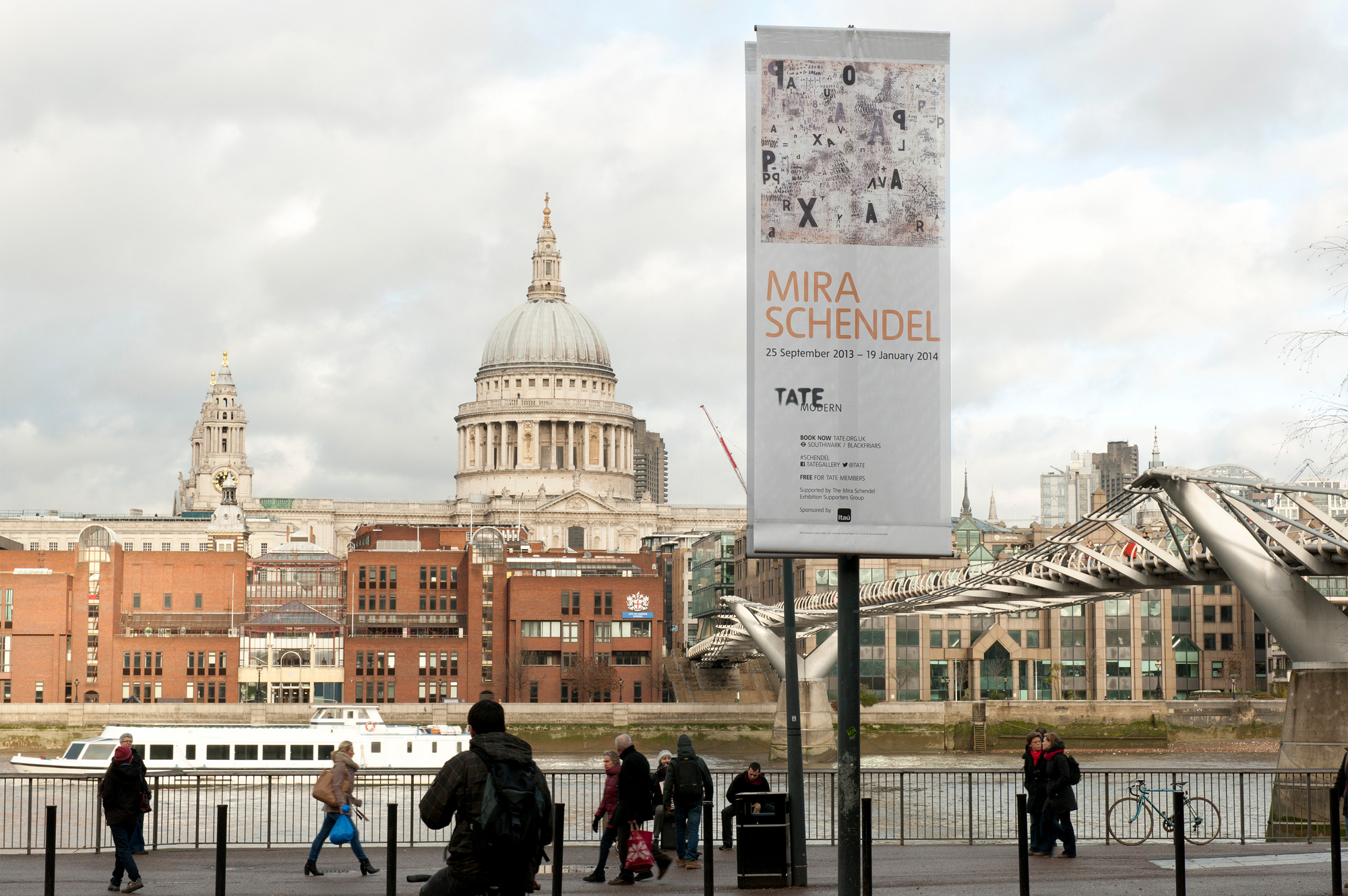 Campaign visual identity and marketing collateral for Mira Schendel exhibition at TATE Modern