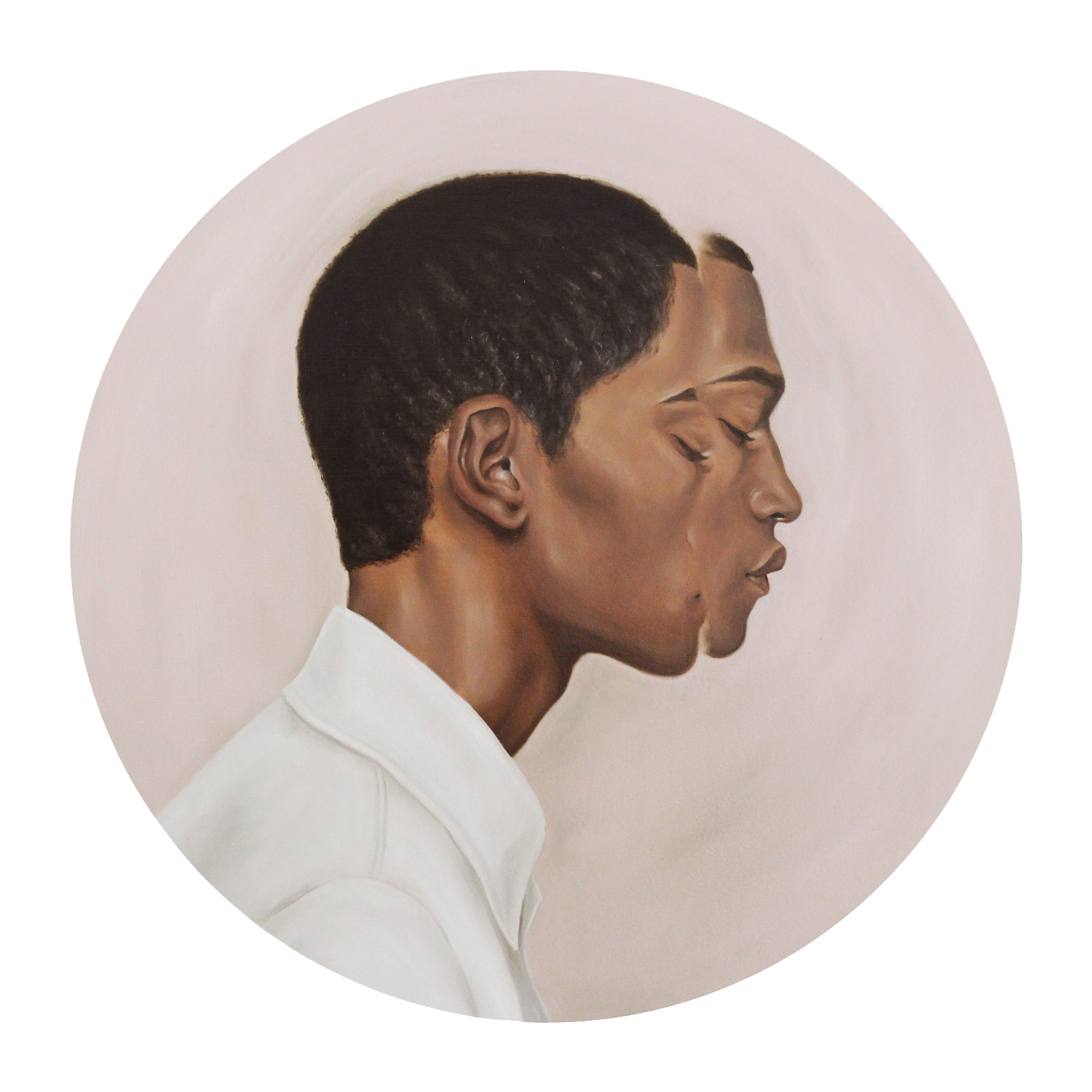 Thumbnail Moon, Oil on Board, 406mm across, 2019