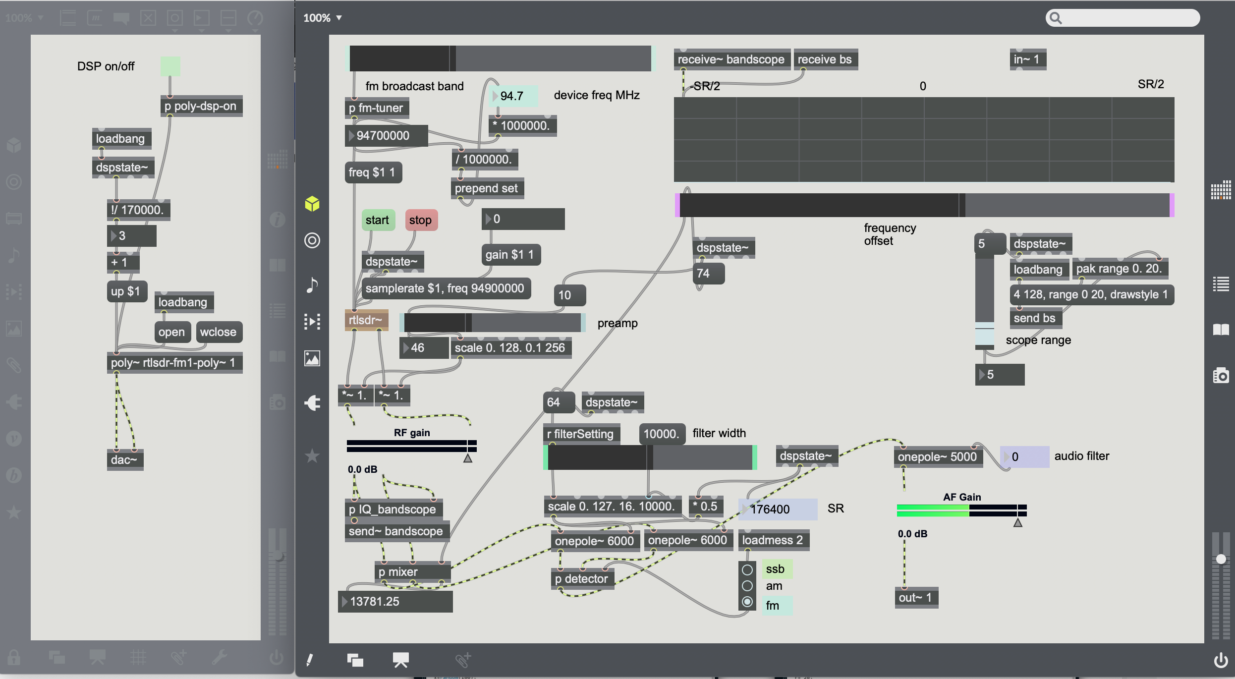 Establishing a little radio station in MaxMSP