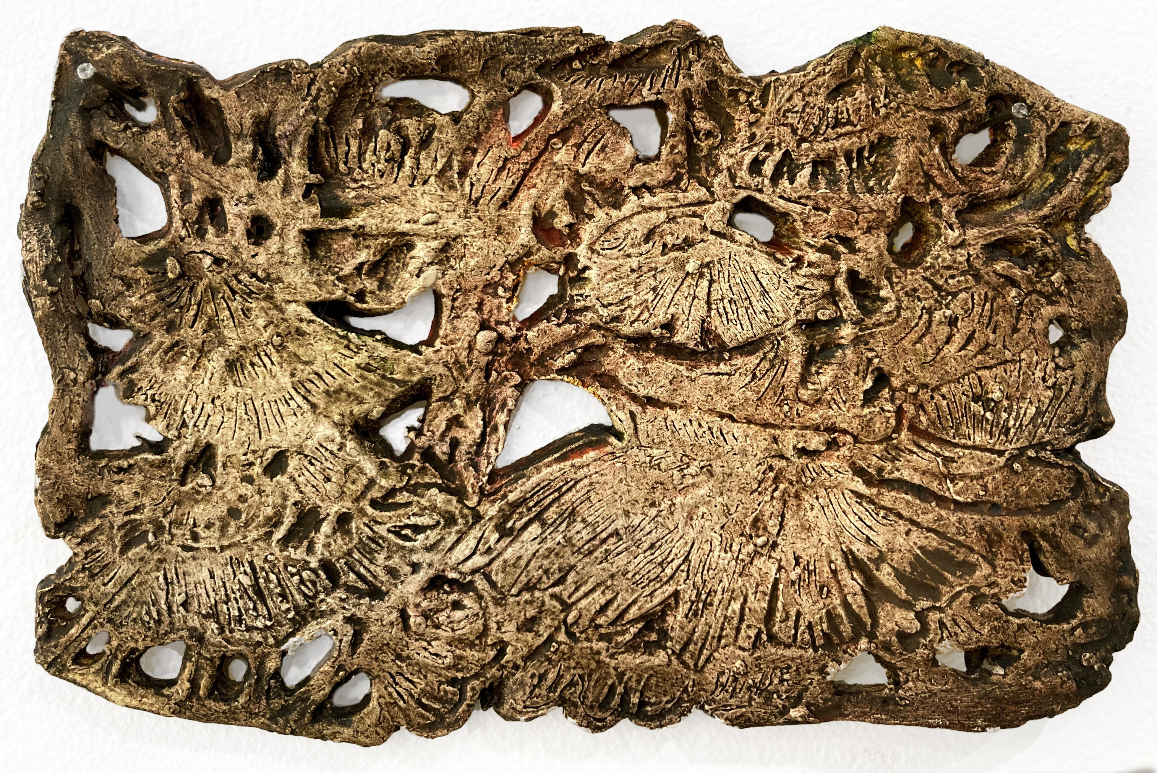 fungus on tree9 x 6 inchesoil on stoneware2021