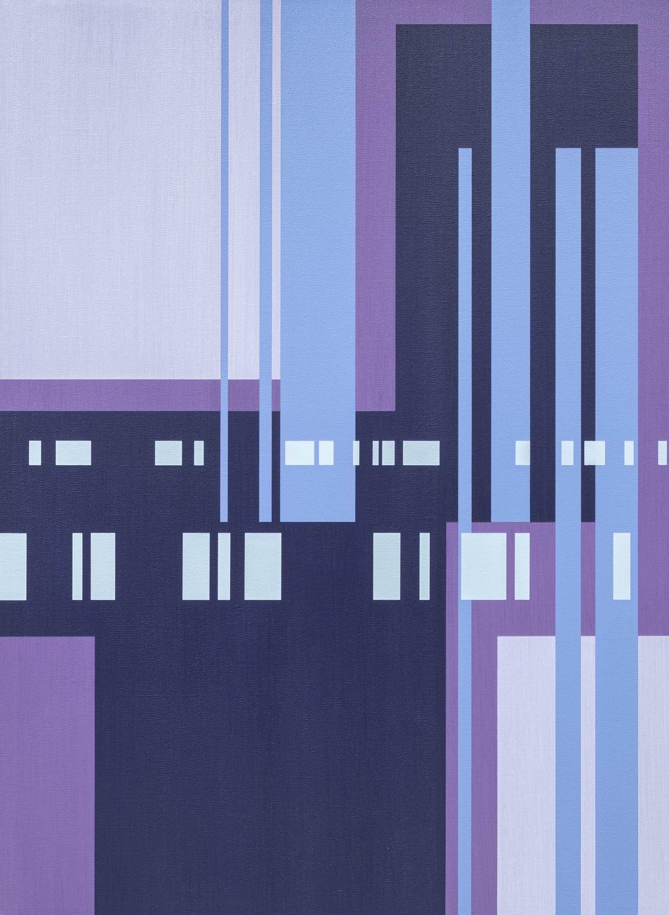 Approaching Capacity no. 45. Acrylic on linen, 76.3 x 56cm