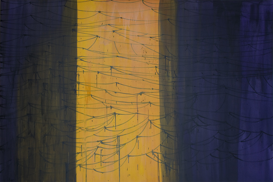 Solar Eclipse, 2013, oil on canvas, 108x72in