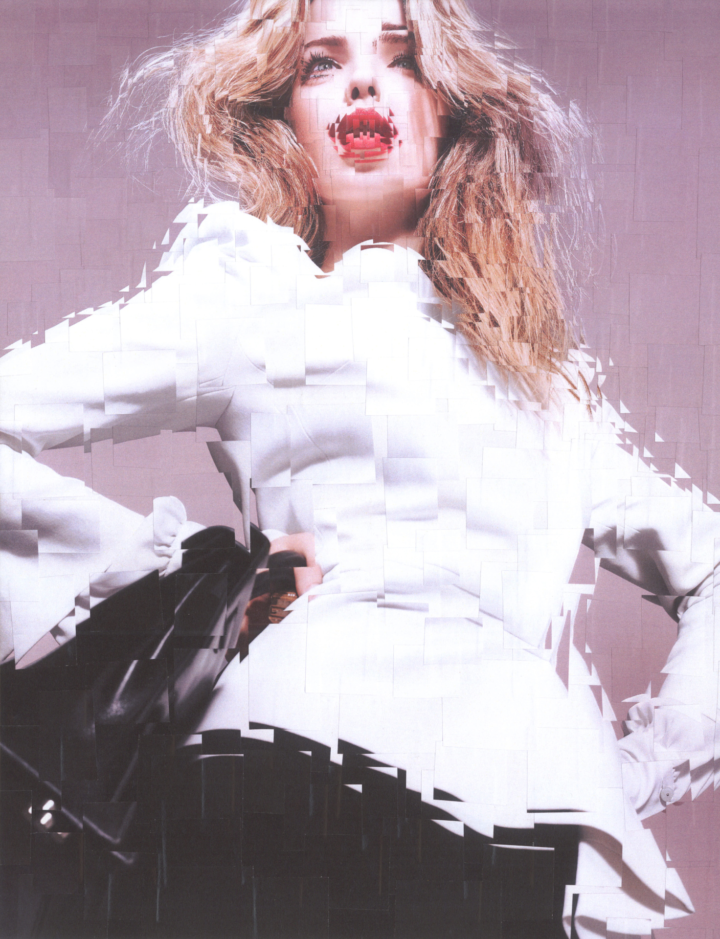 Lips collage sketch II, 2011, 8.2 x 11.6 inches